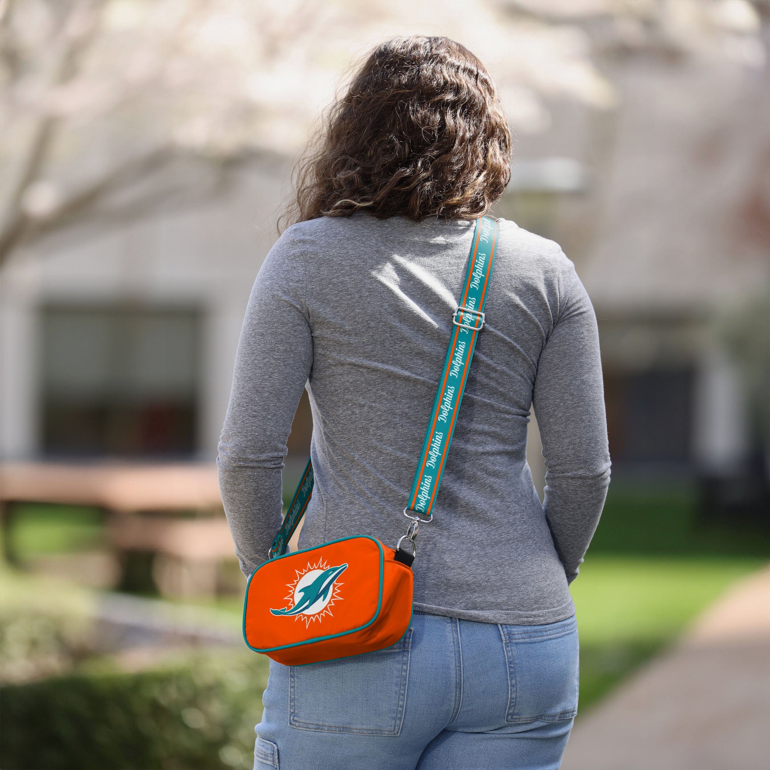 Miami Dolphins Team Logo Crossbody Bag - Image 3