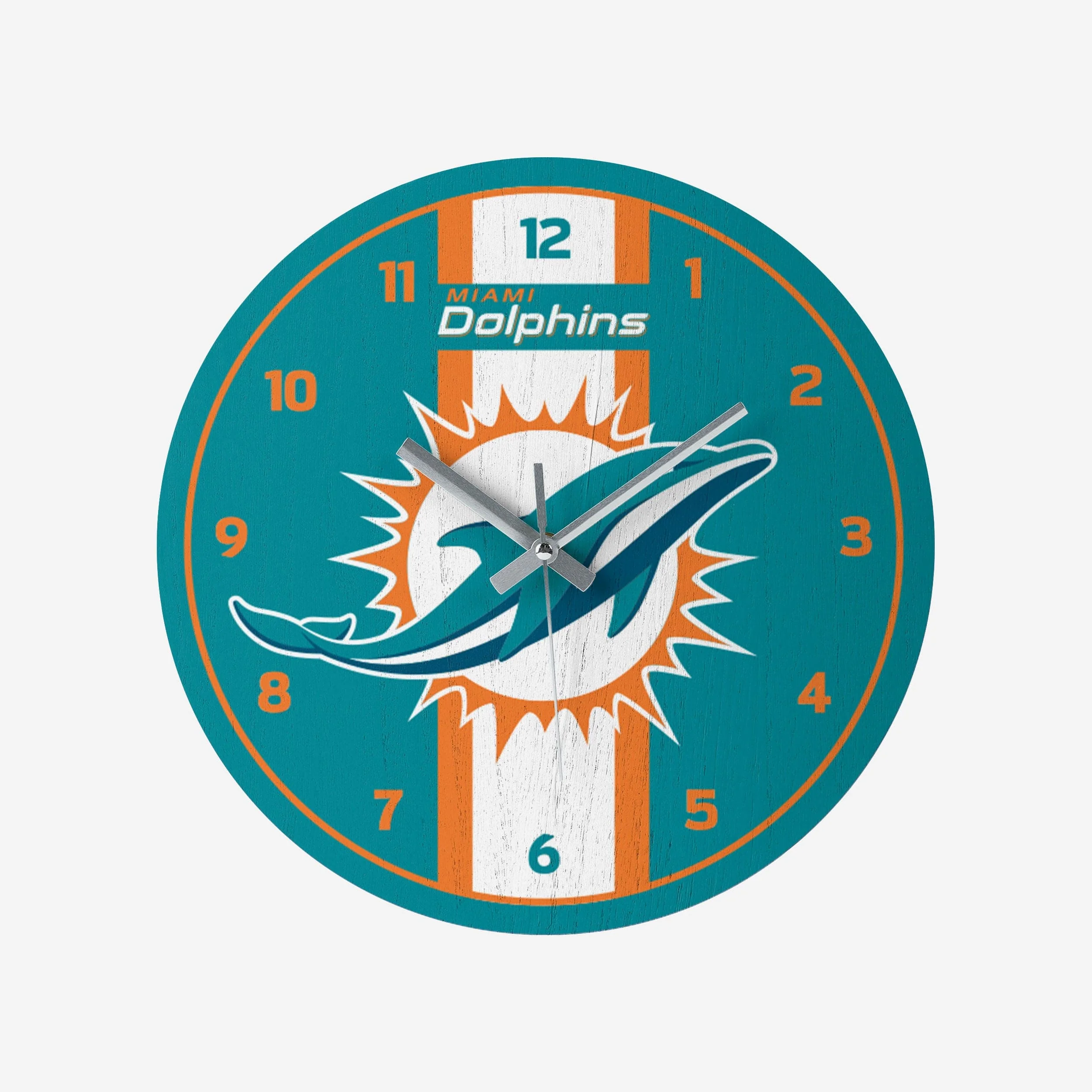 Miami Dolphins Team Stripe Clock