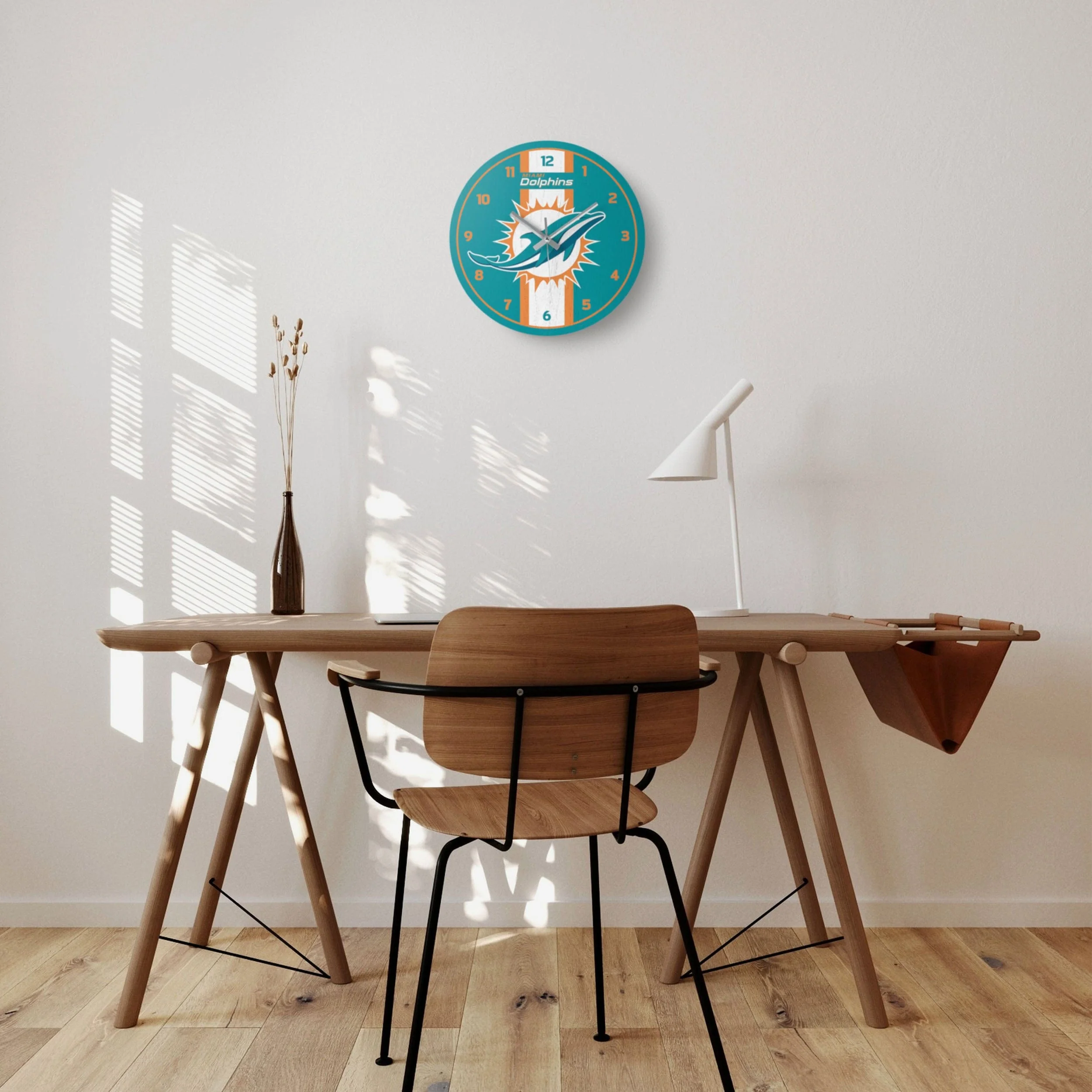 Miami Dolphins Team Stripe Clock - Image 4