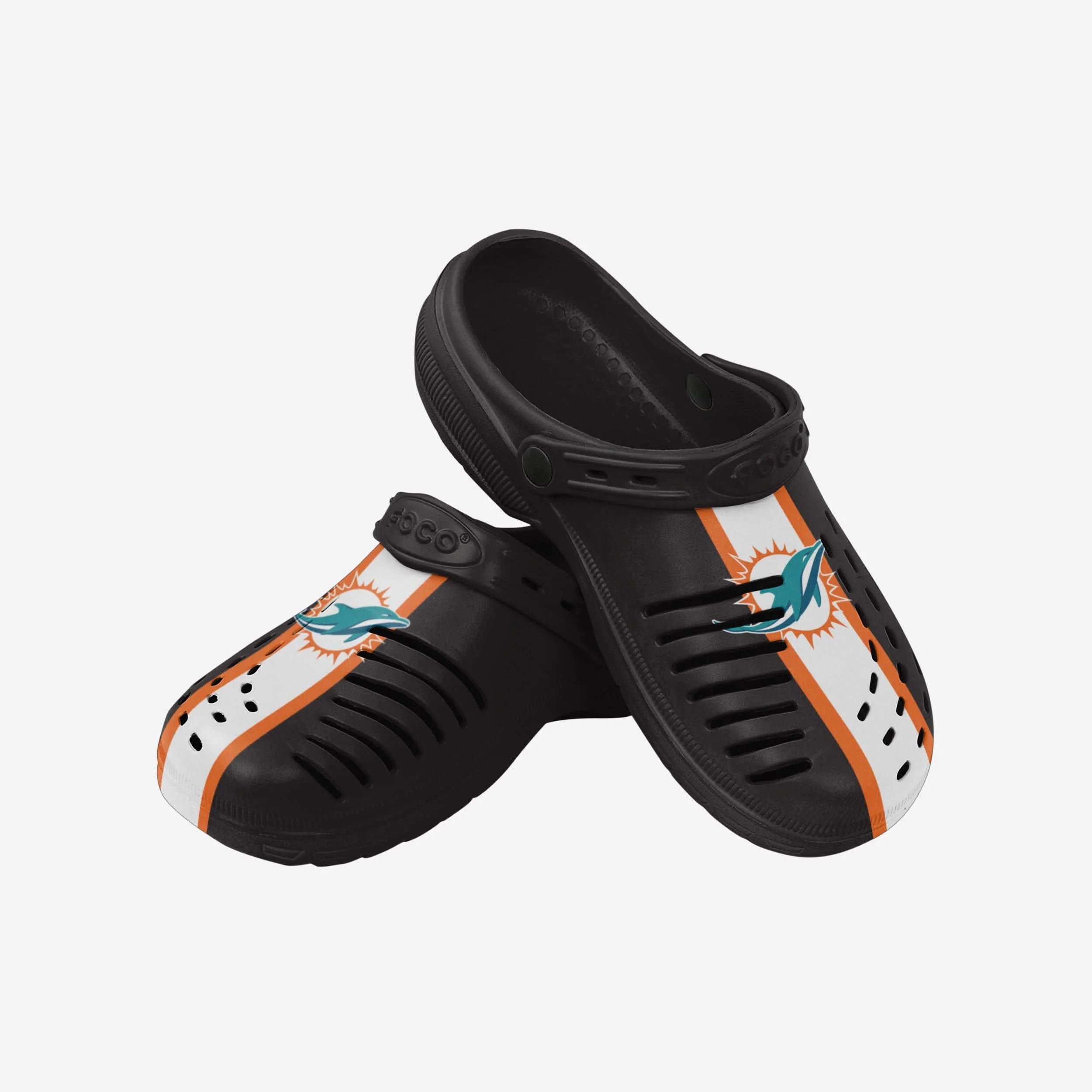 Miami Dolphins Team Stripe Clog With Strap - Image 3