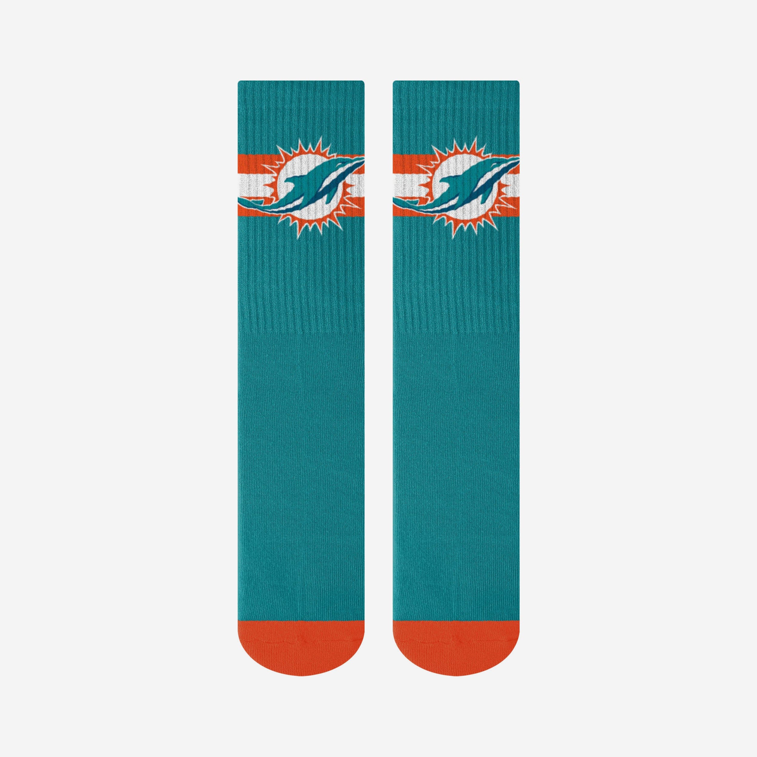 Miami Dolphins Team Stripe Crew Socks - Image 3