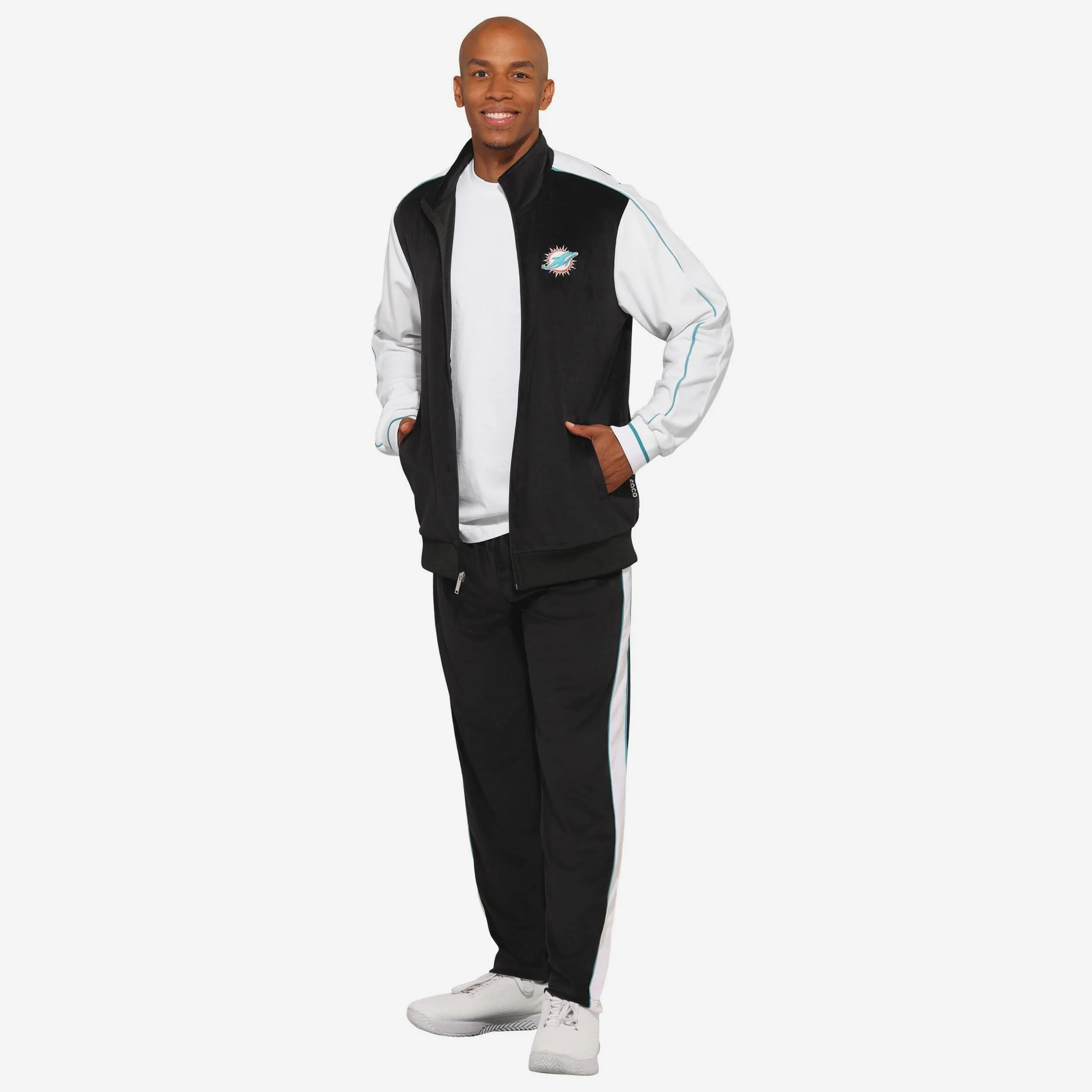 Miami Dolphins Two Tone Velour Zip Up Top - Image 5