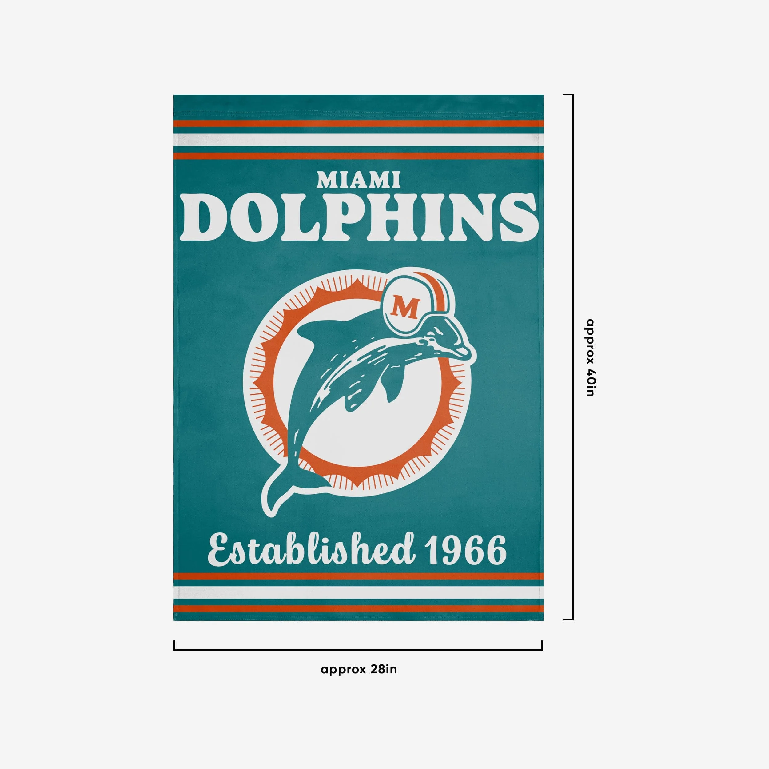 Miami Dolphins Vertical Retro Flag - Image 3
