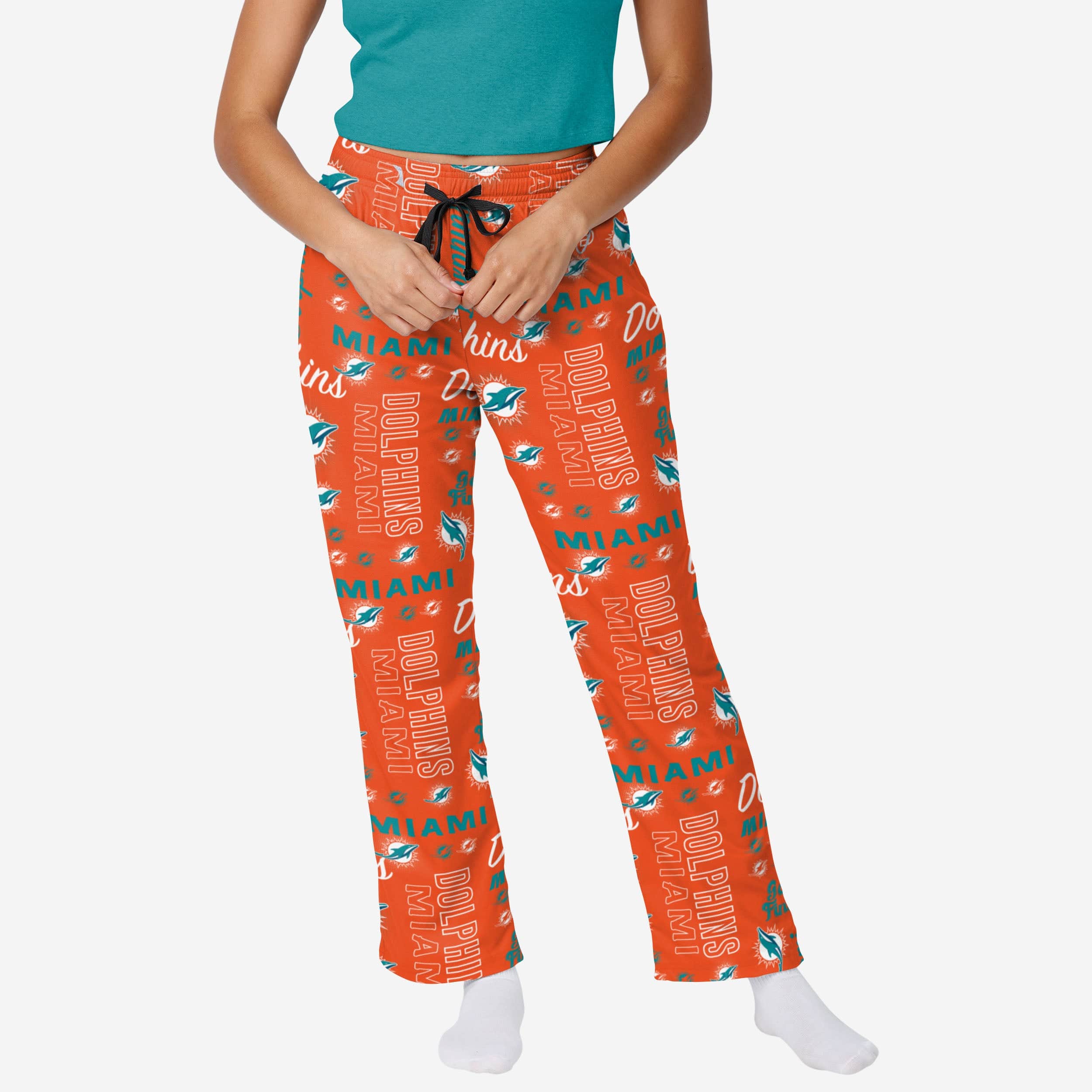 Miami Dolphins Womens Mini Print Lounge Pants