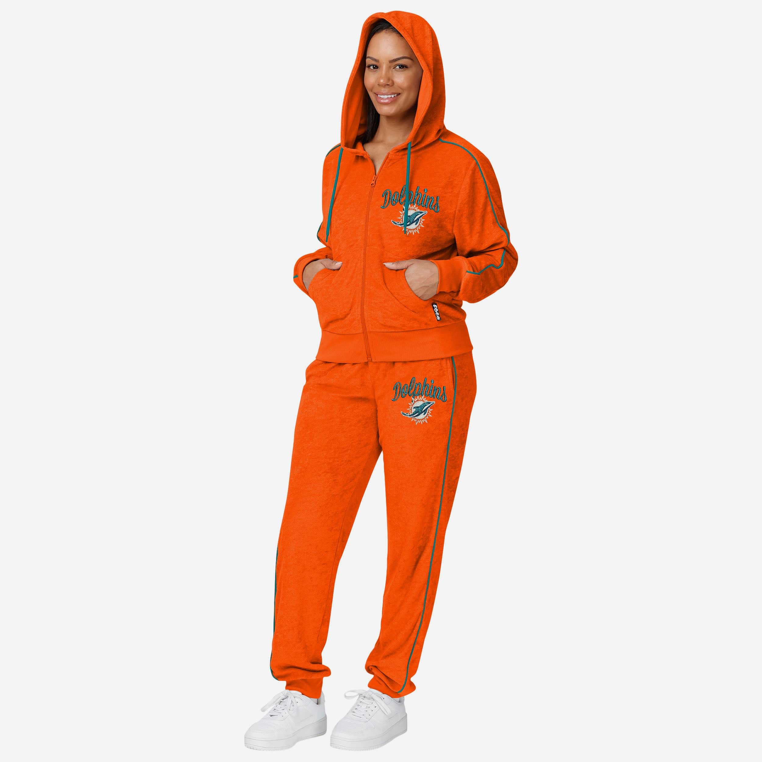 Miami Dolphins Womens Terry Knit Joggers - Image 5