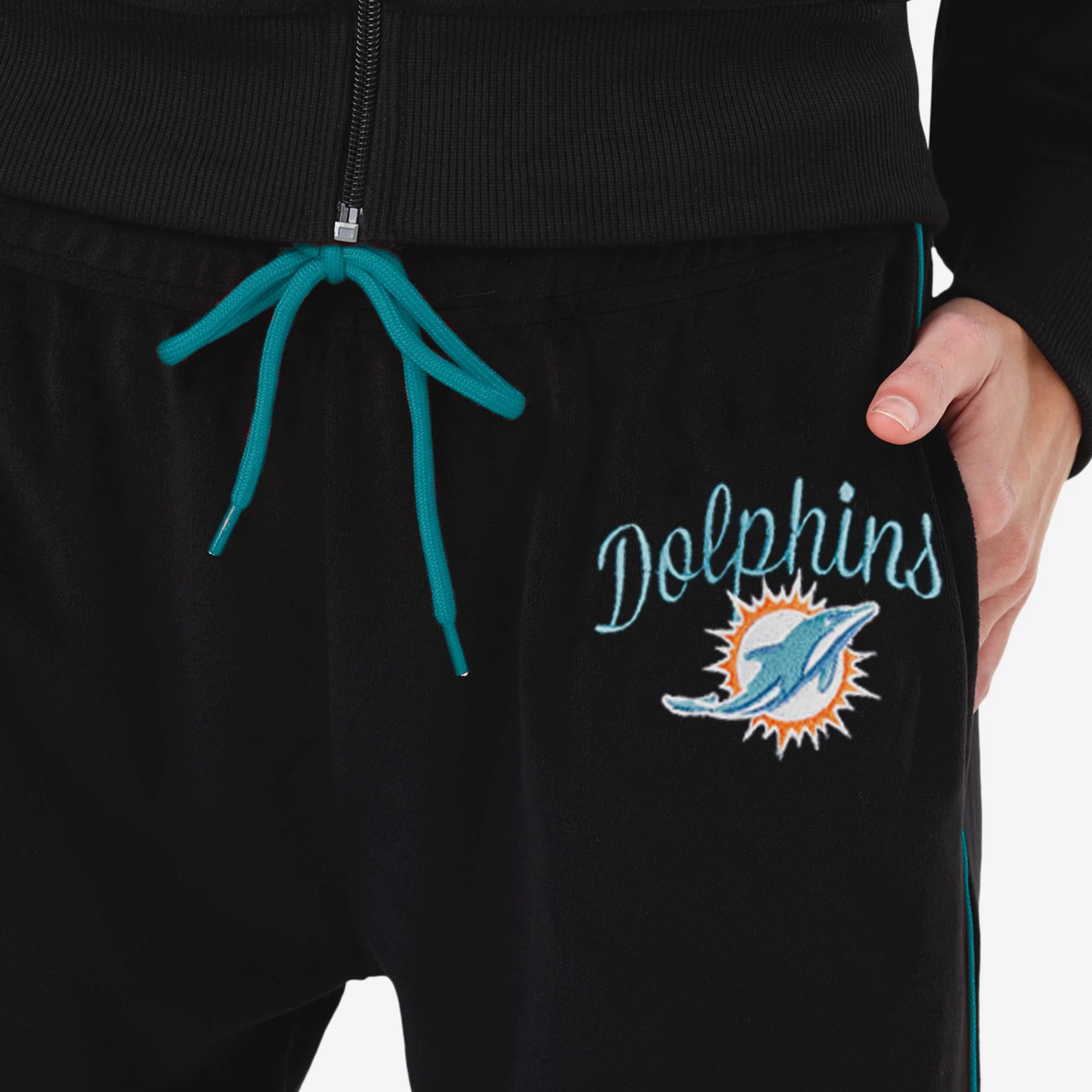 Miami Dolphins Womens Velour Pants - Image 3