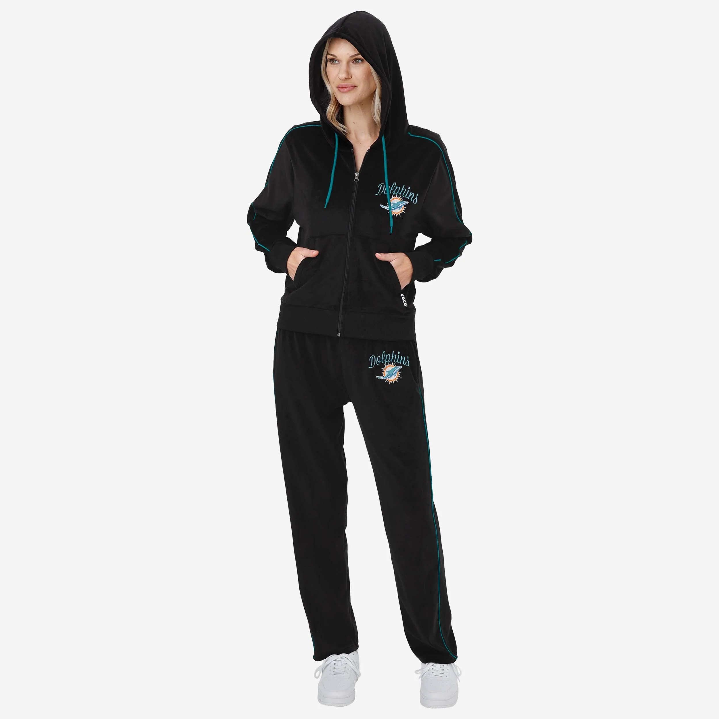 Miami Dolphins Womens Velour Pants - Image 5