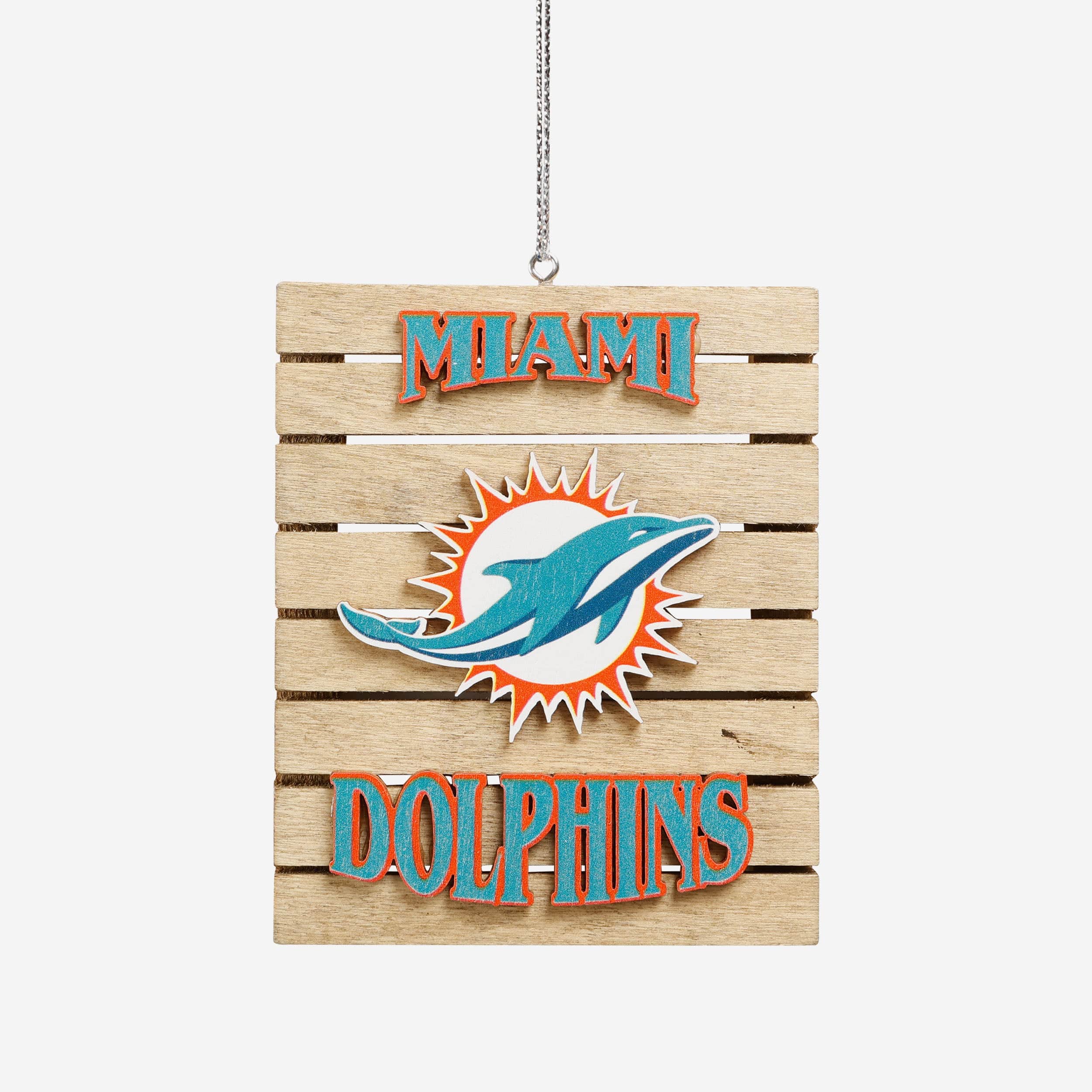 Miami Dolphins Wood Pallet Sign Ornament