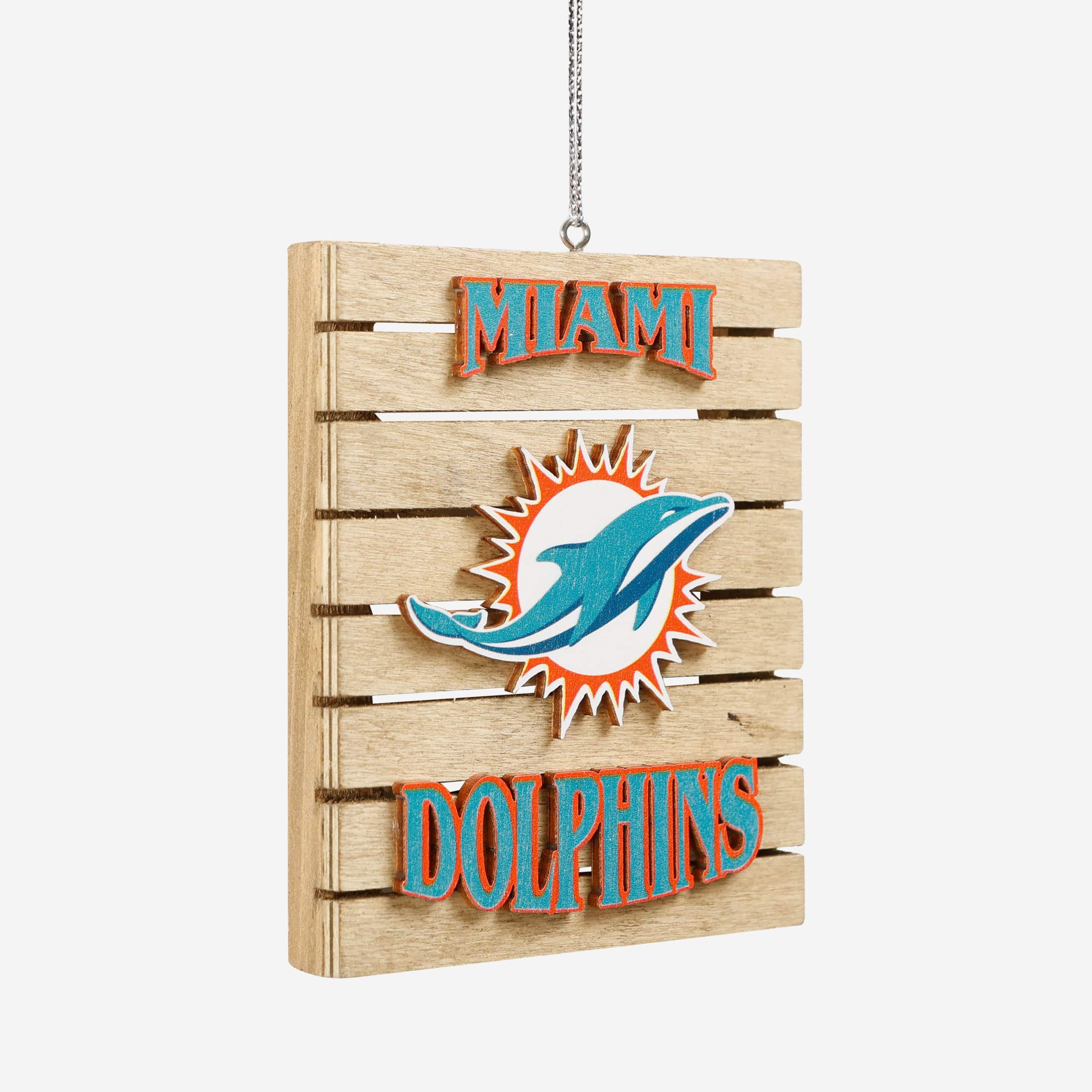 Miami Dolphins Wood Pallet Sign Ornament - Image 2