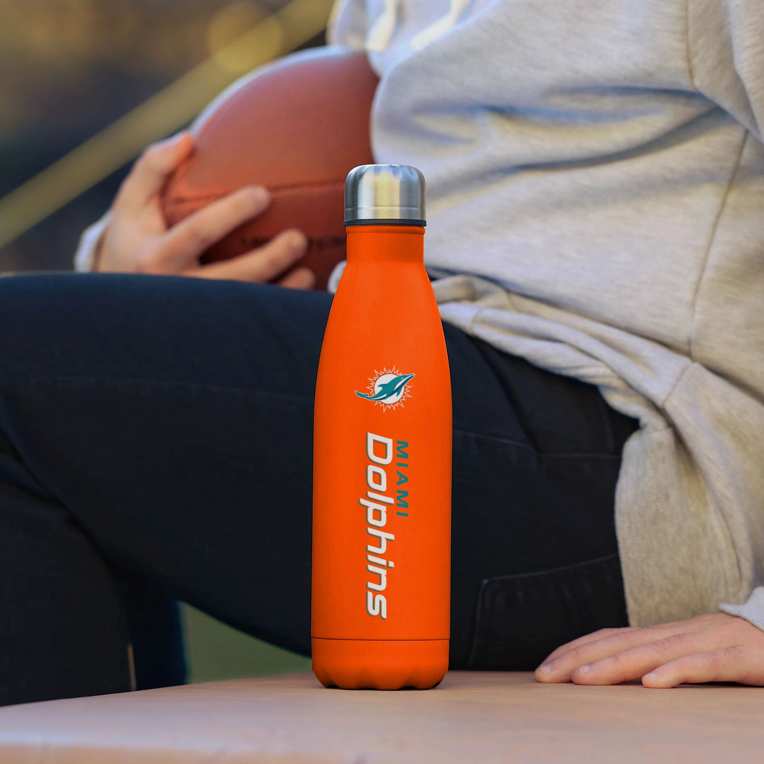Miami Dolphins Wordmark Chill Water Bottle - Image 3