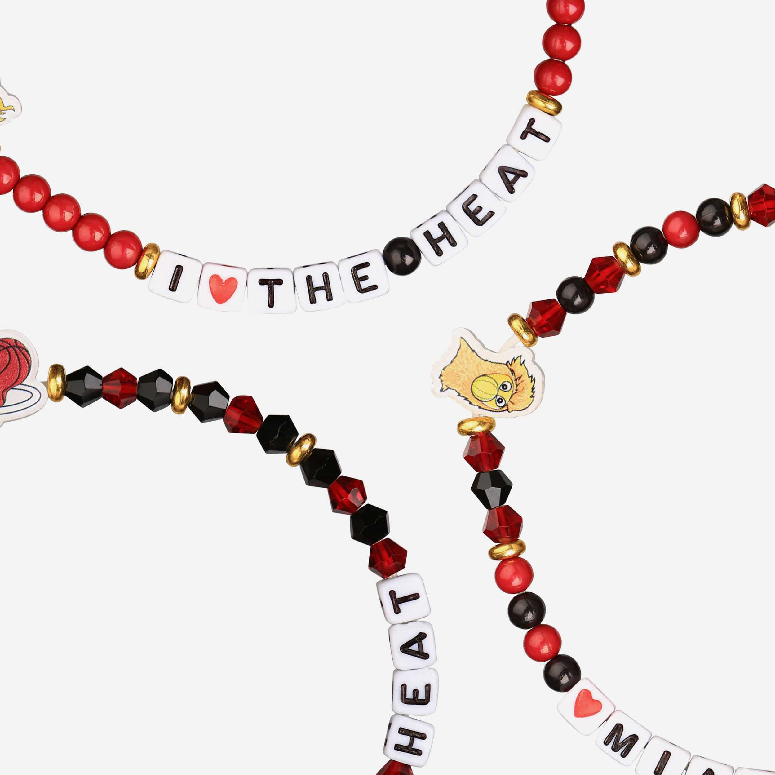 Miami Heat 3 Pack Friendship Bracelet - Image 2