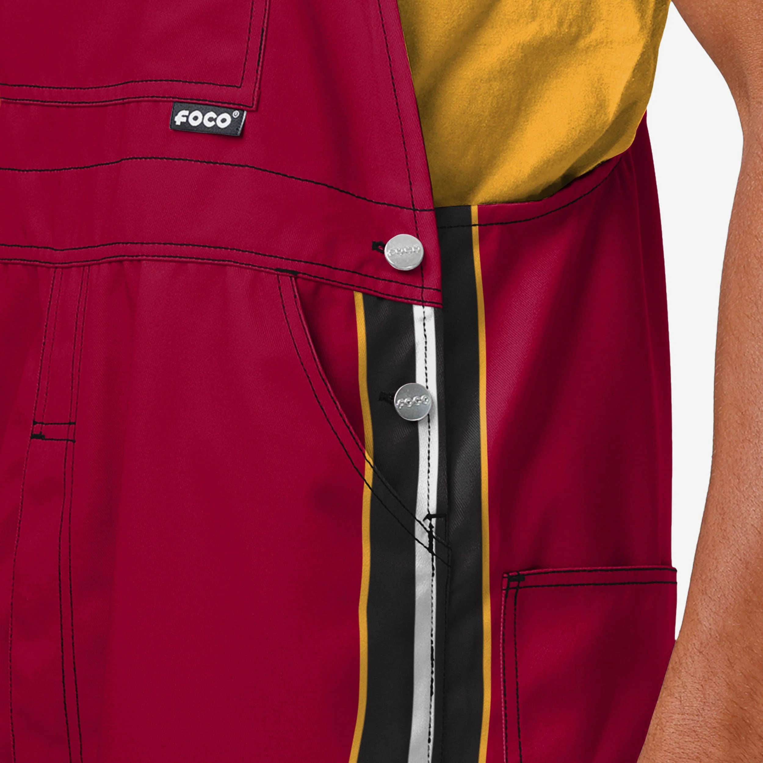 Miami Heat Mens Team Stripe Bib Overalls - Image 4