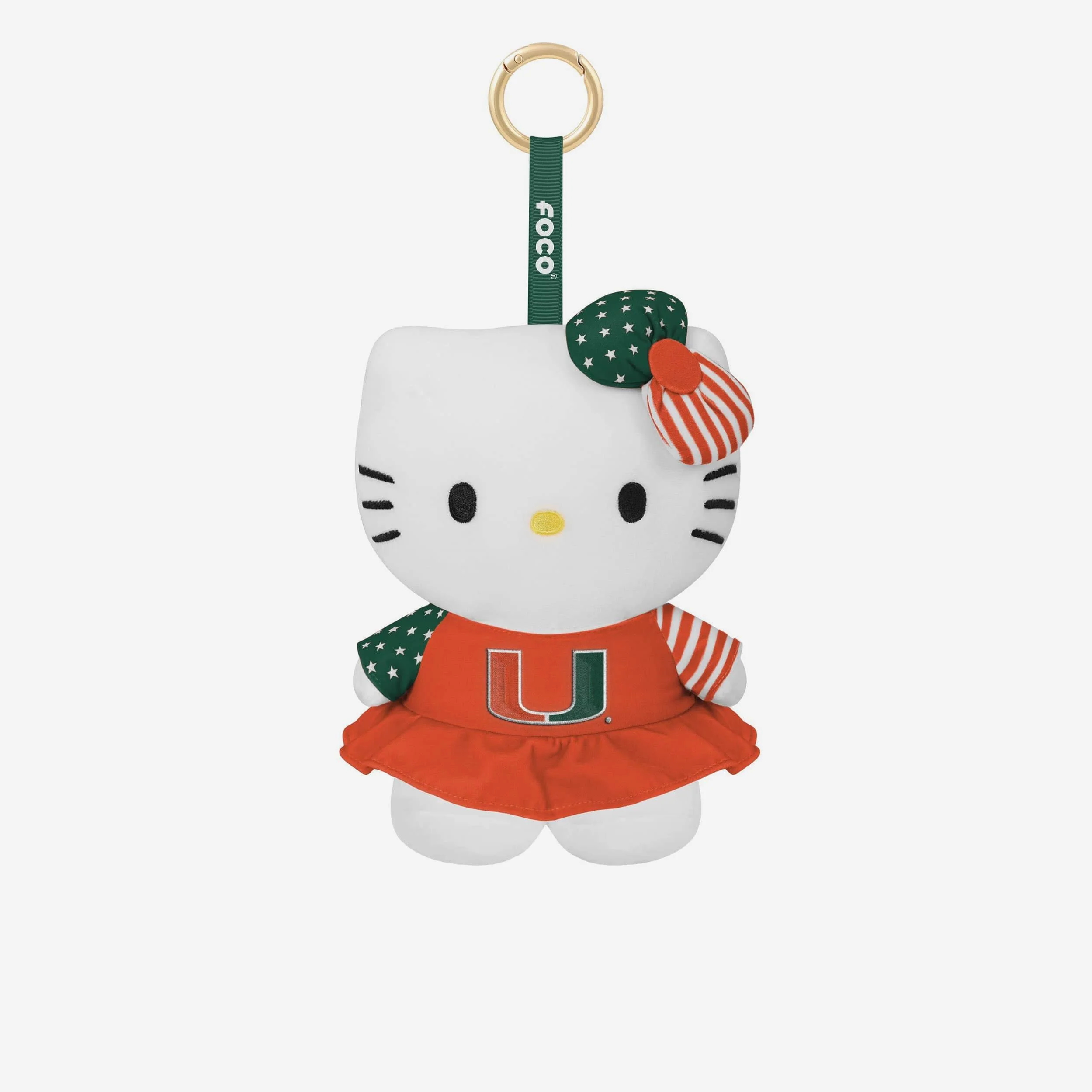 Miami Hurricanes Americana Plush Hello Kitty® Bag Charm Keychain