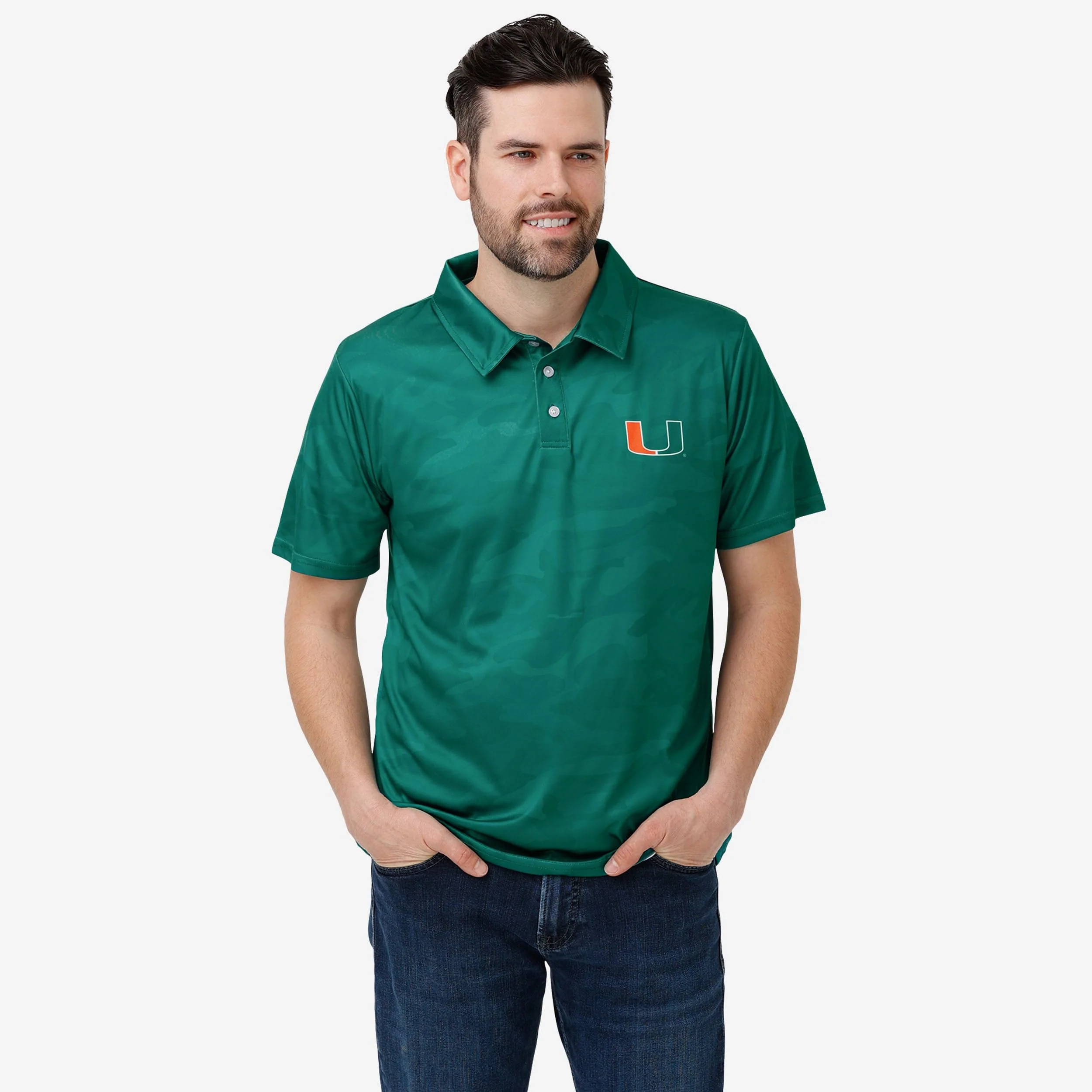 Miami Hurricanes Color Camo Polyester Polo