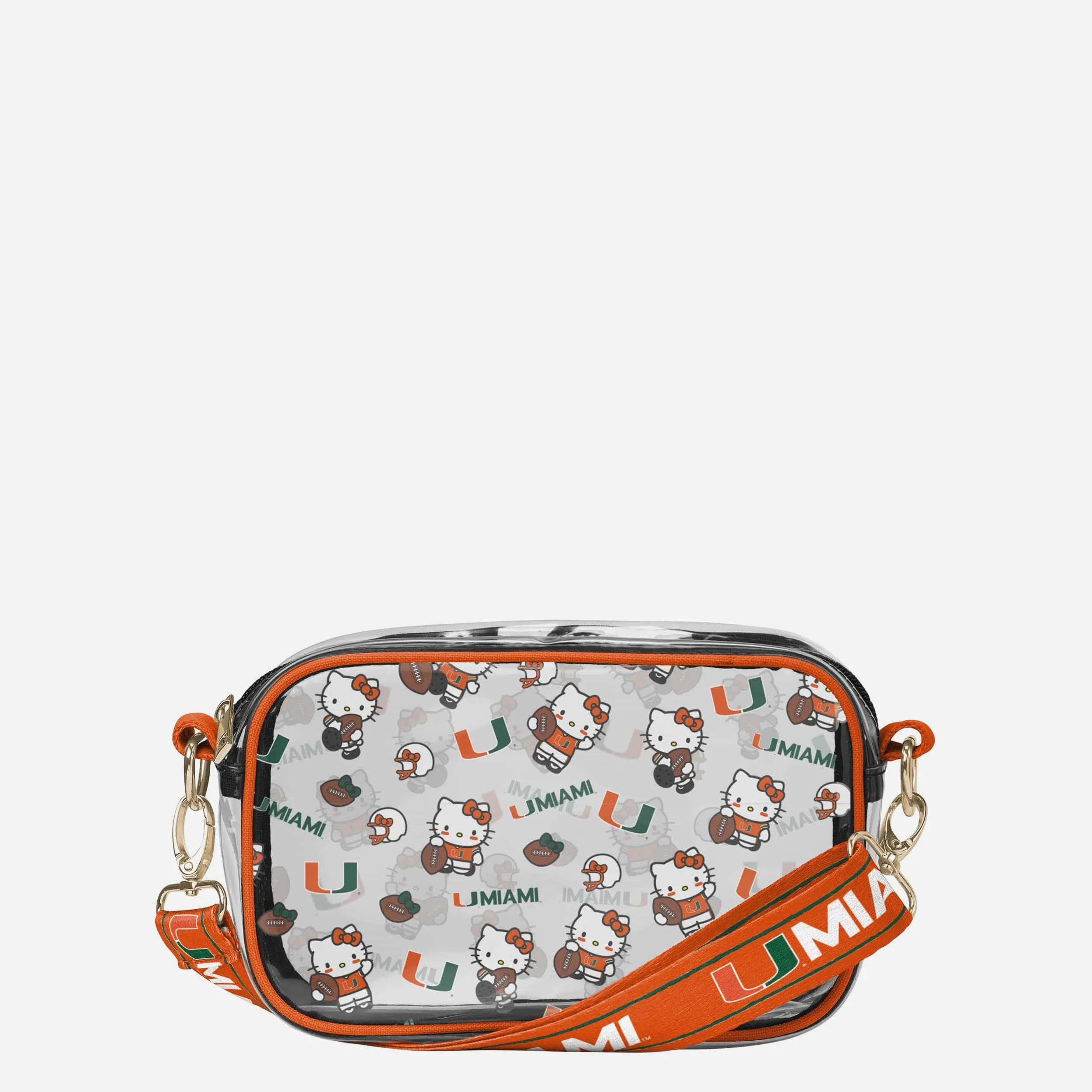 Miami Hurricanes Hello Kitty® Clear Crossbody Bag