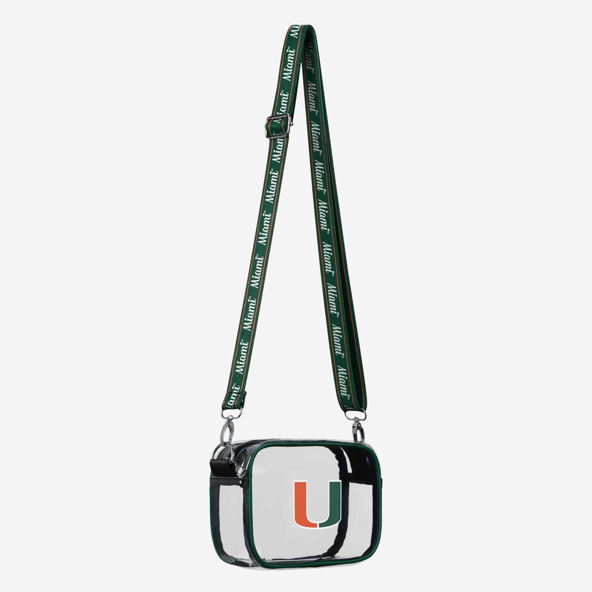 Miami Hurricanes Team Stripe Clear Crossbody Bag - Image 2