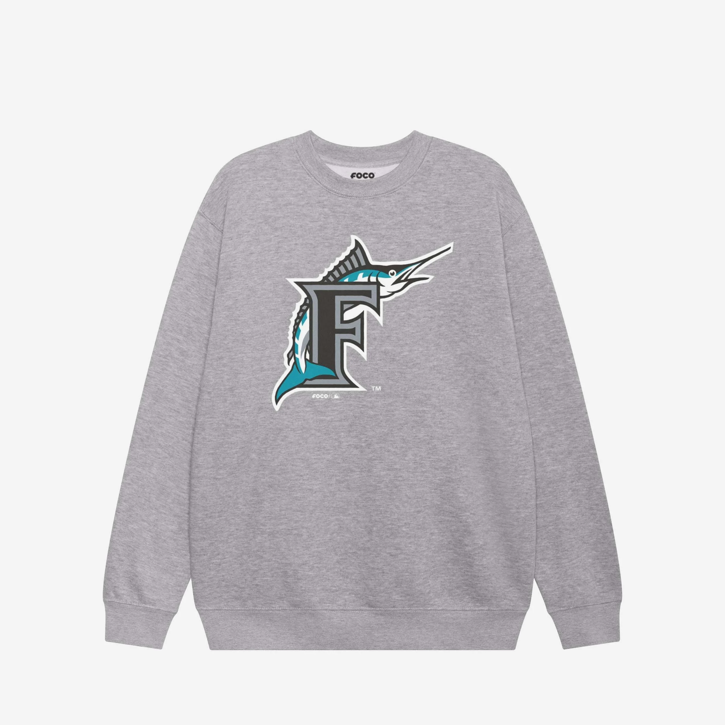 Miami Marlins 1993 Alternate Logo Crew Neck Sweatshirt - Image 3