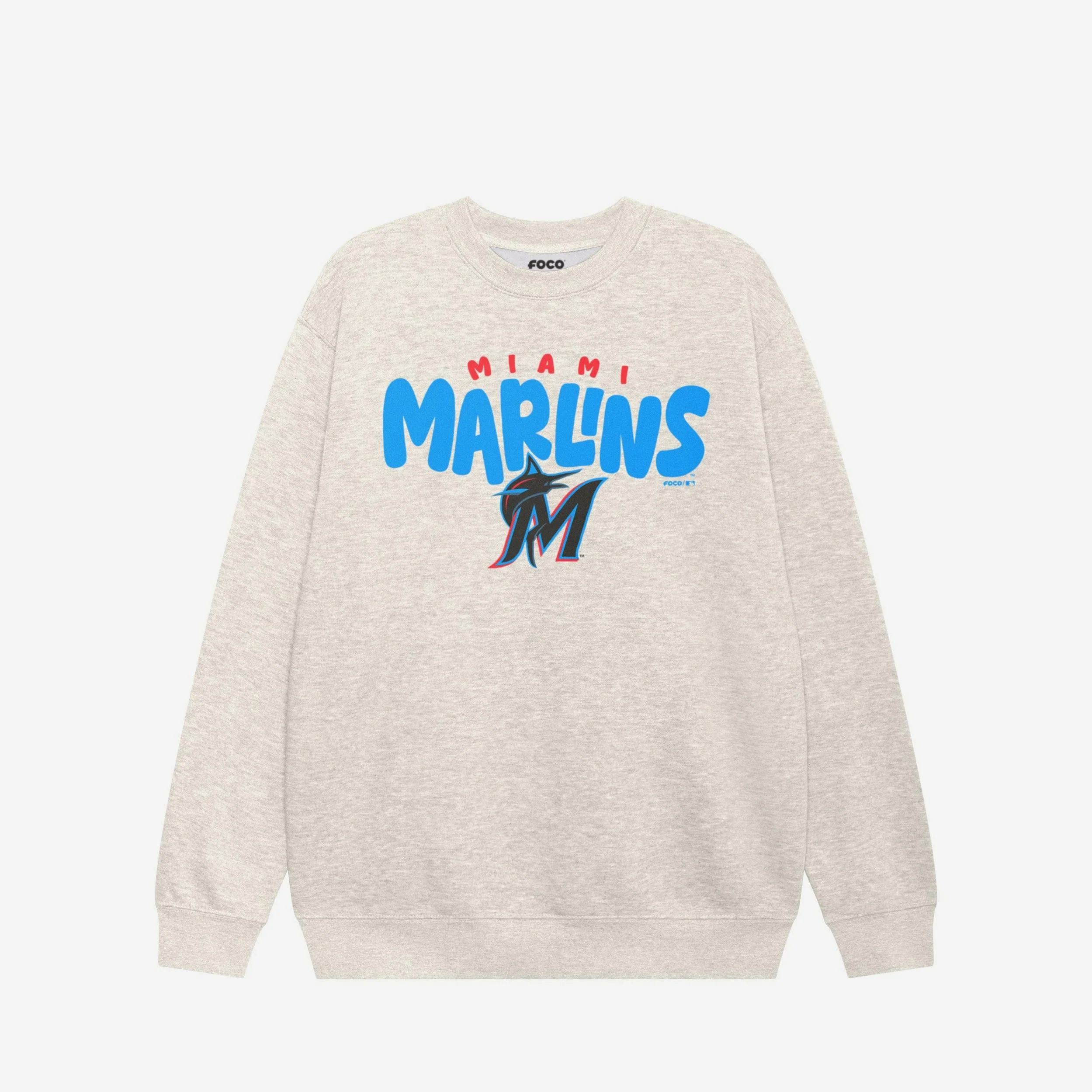 Miami Marlins Bubble Crew Neck Sweatshirt