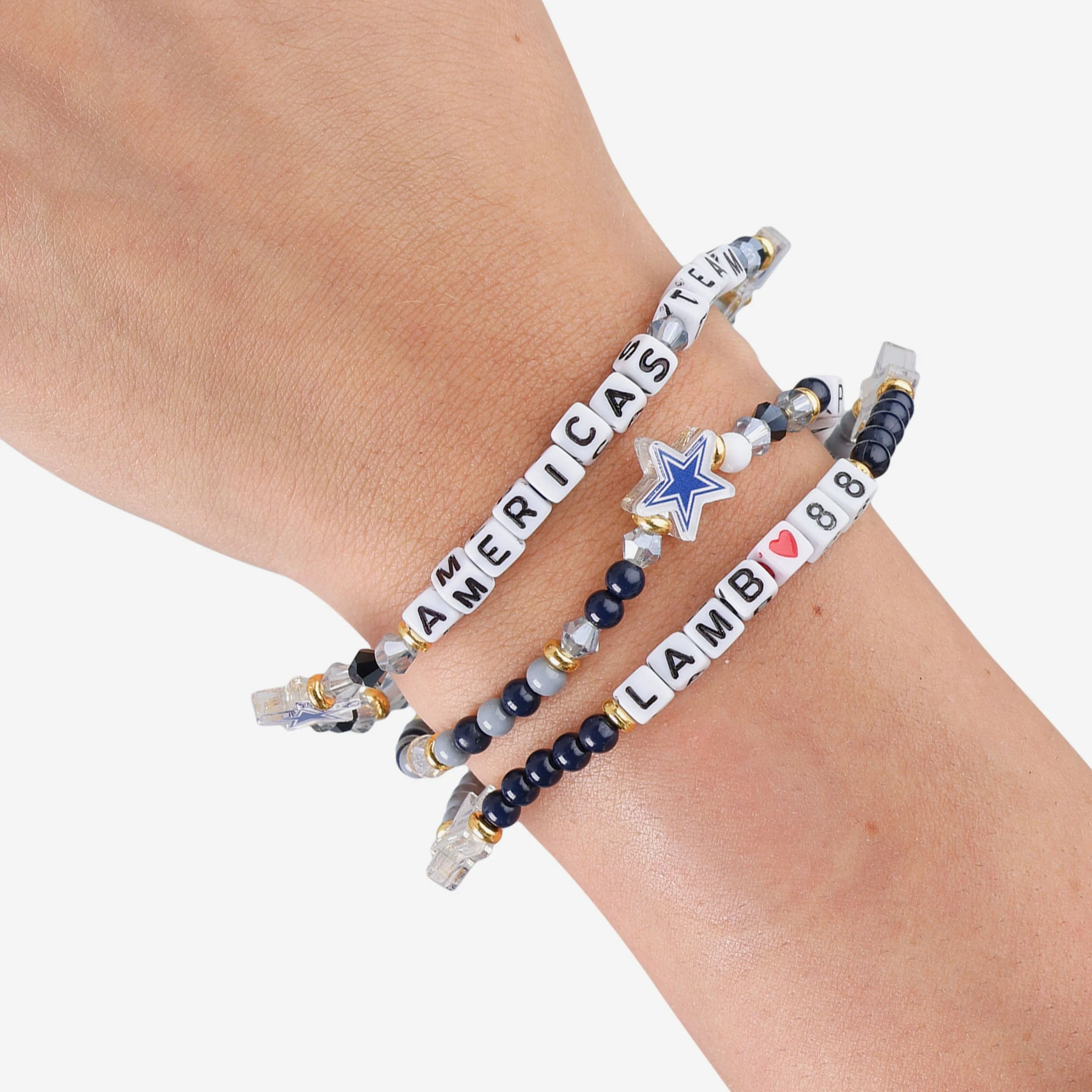 Micah Parsons & CeeDee Lamb Dallas Cowboys 3 Pack Player Friendship Bracelet - Image 4