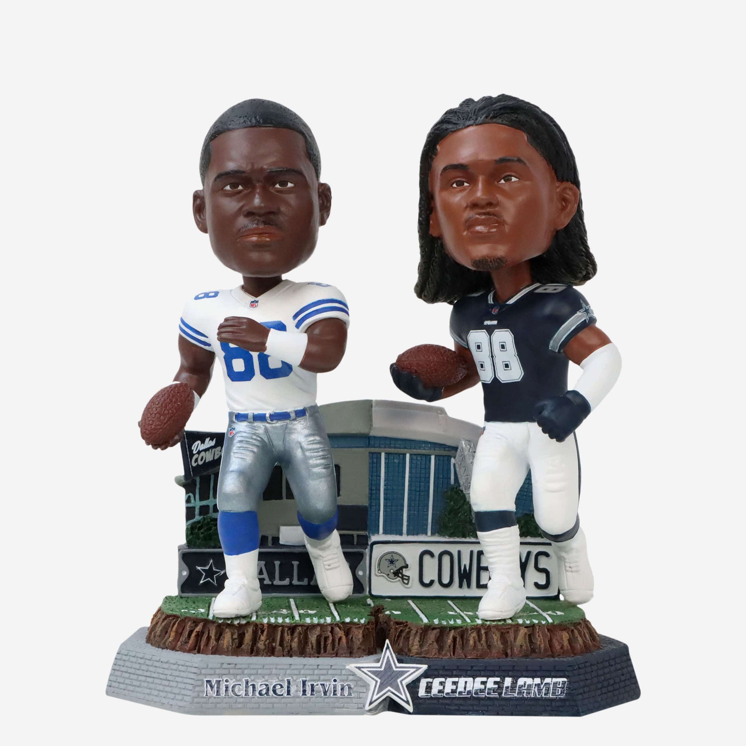 Michael Irvin & CeeDee Lamb Dallas Cowboys Then And Now Bobblehead