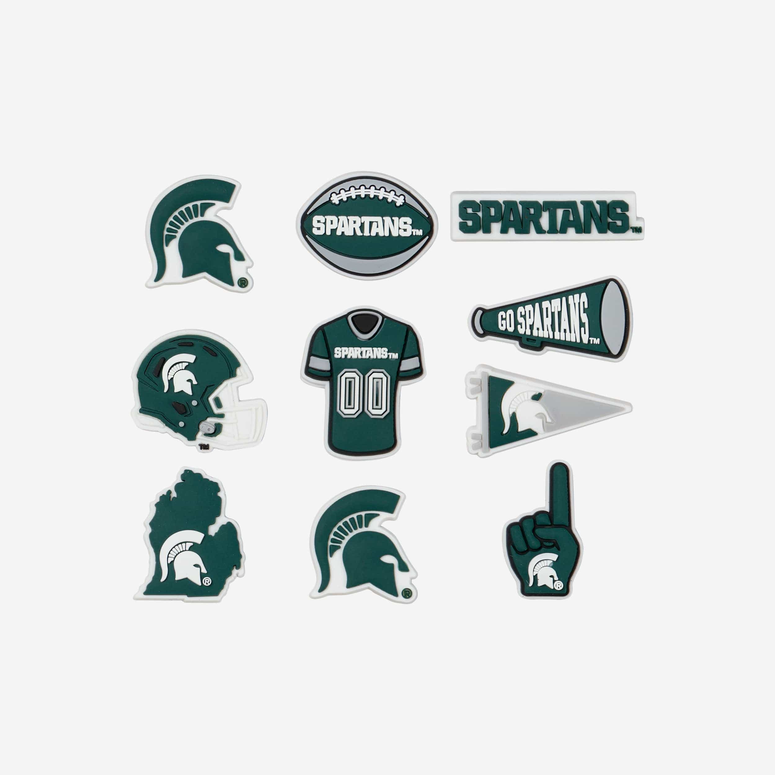 Michigan State Spartans 10 Pack Team Clog Charms