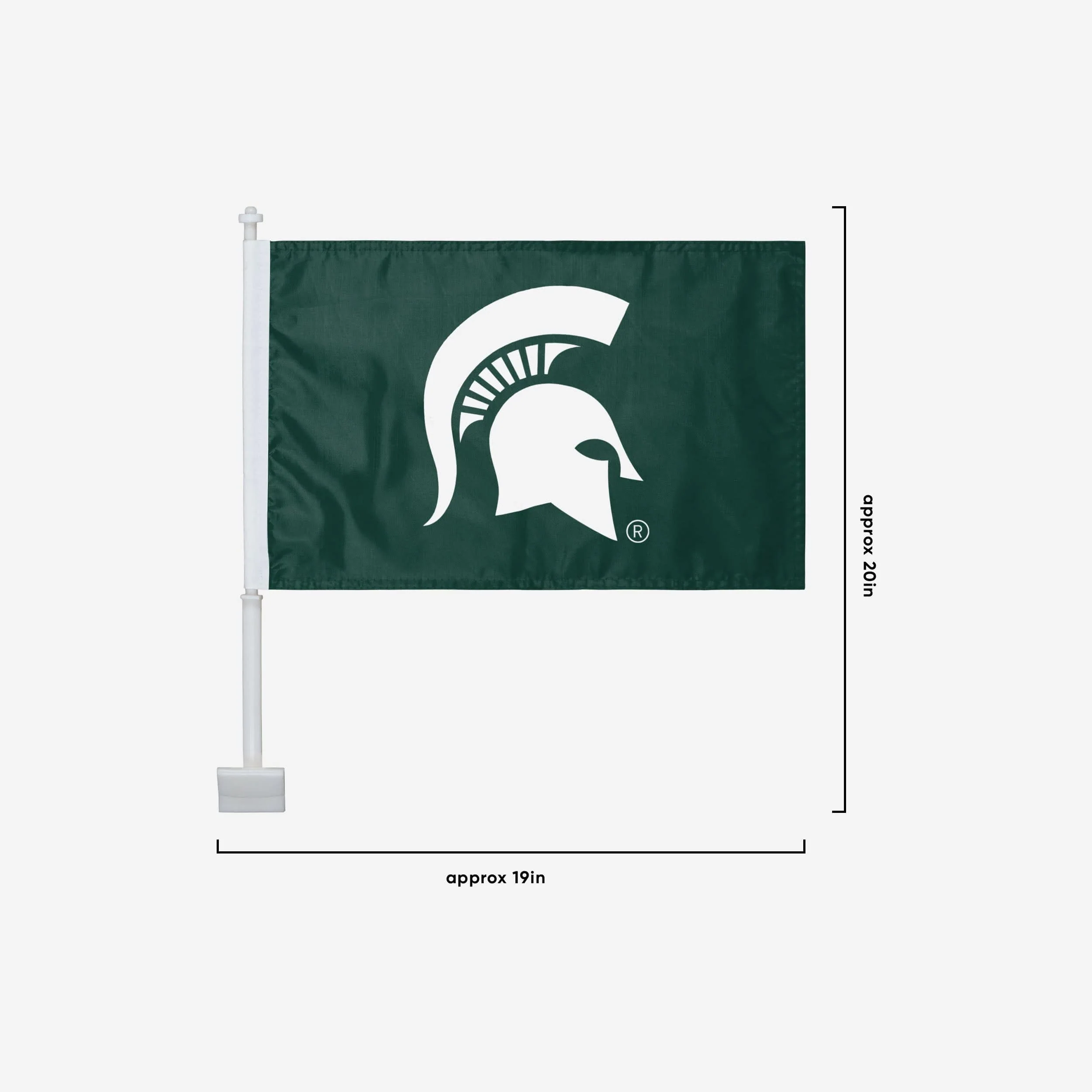 Michigan State Spartans 2 Pack Solid Car Flag - Image 3