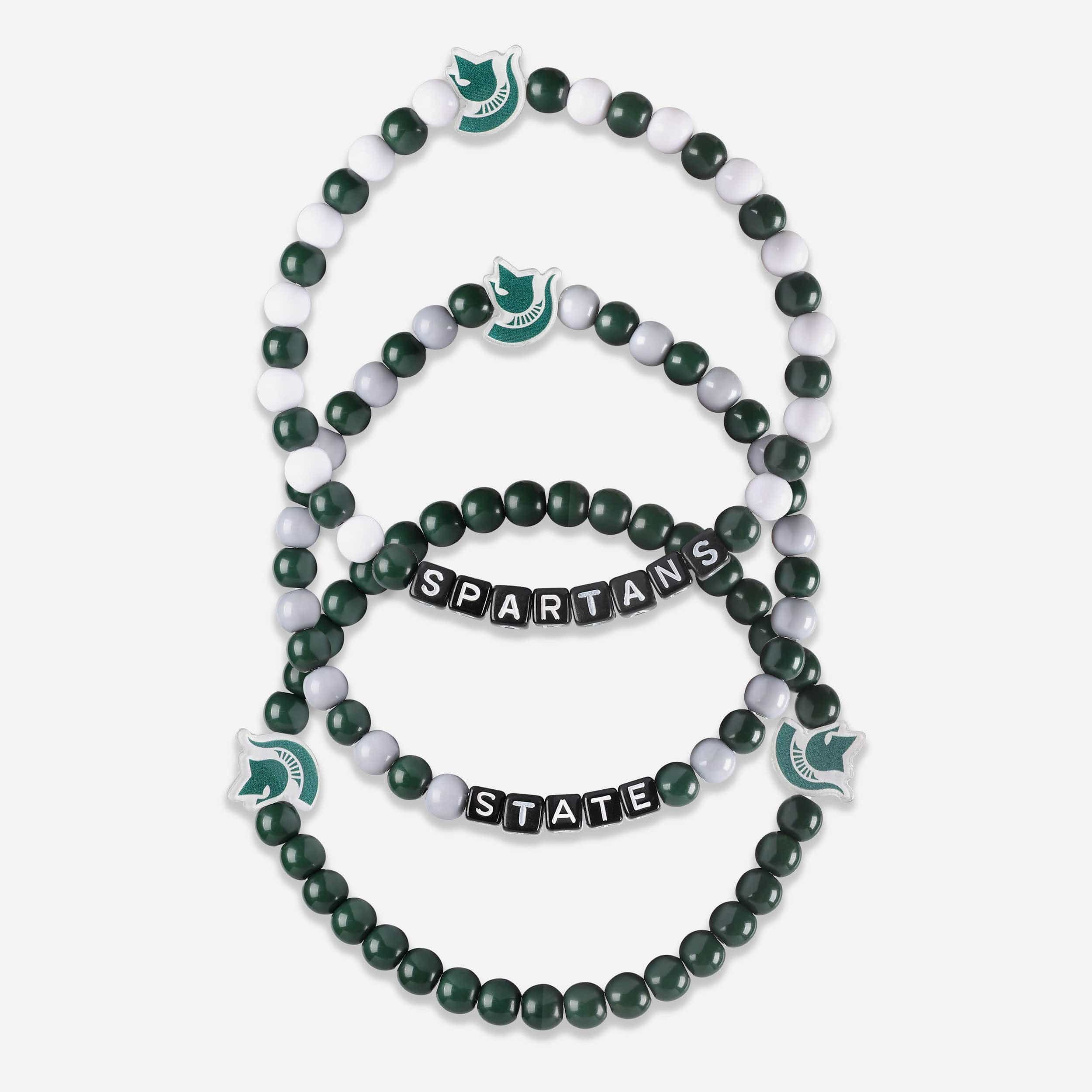 Michigan State Spartans 3 Pack Beaded Friendship Bracelet