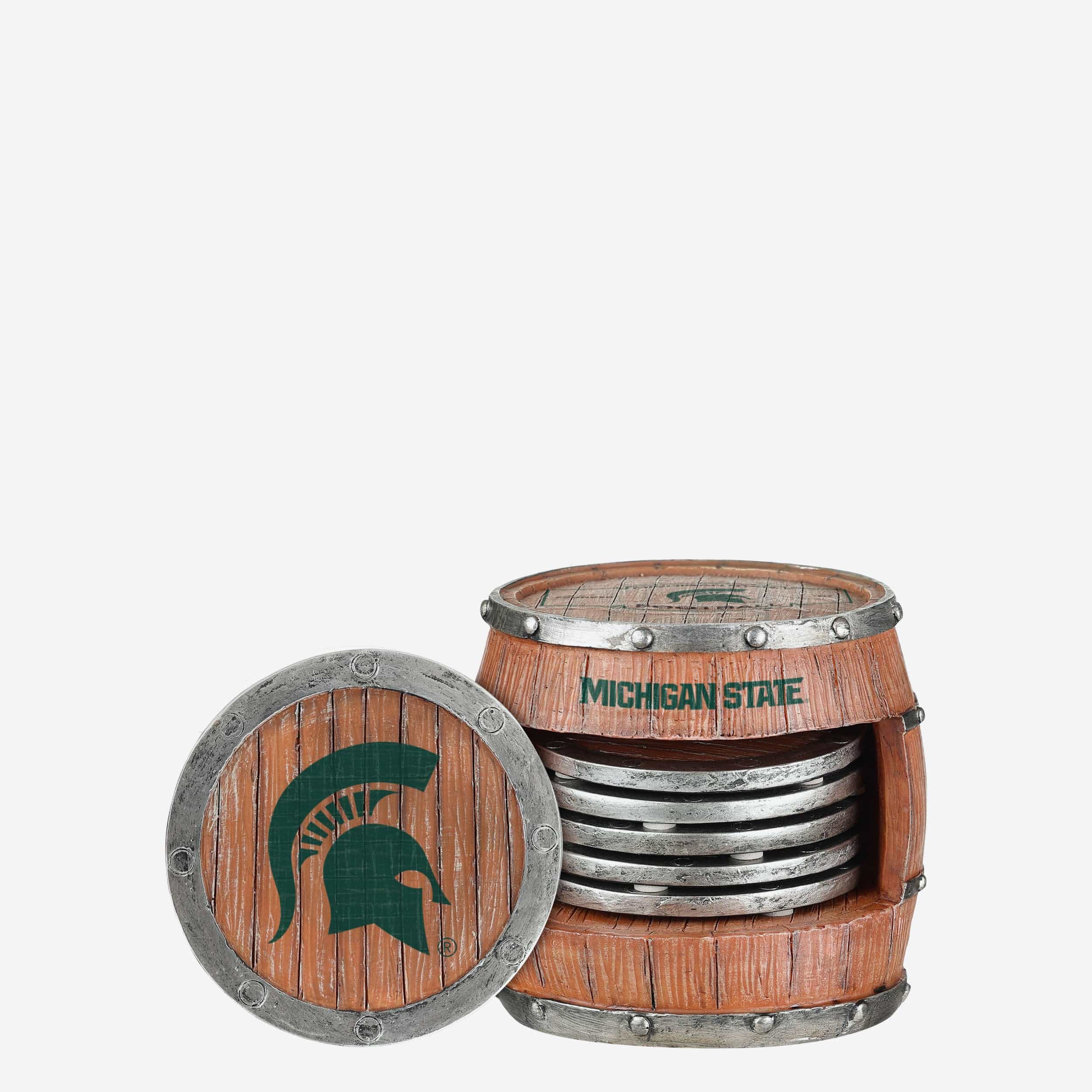 Michigan State Spartans 5 Pack Barrel Coaster Set