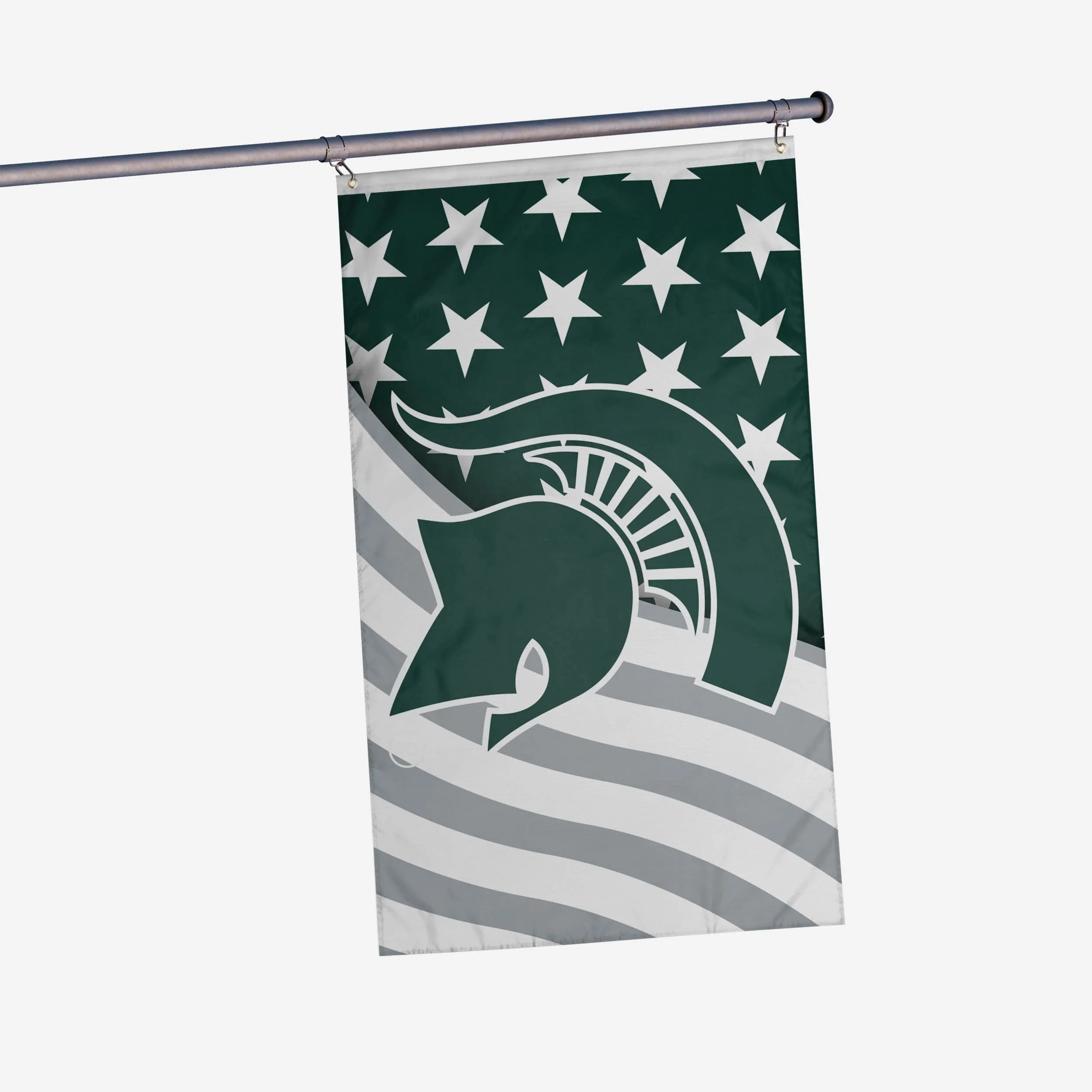 Michigan State Spartans Americana Horizontal Flag