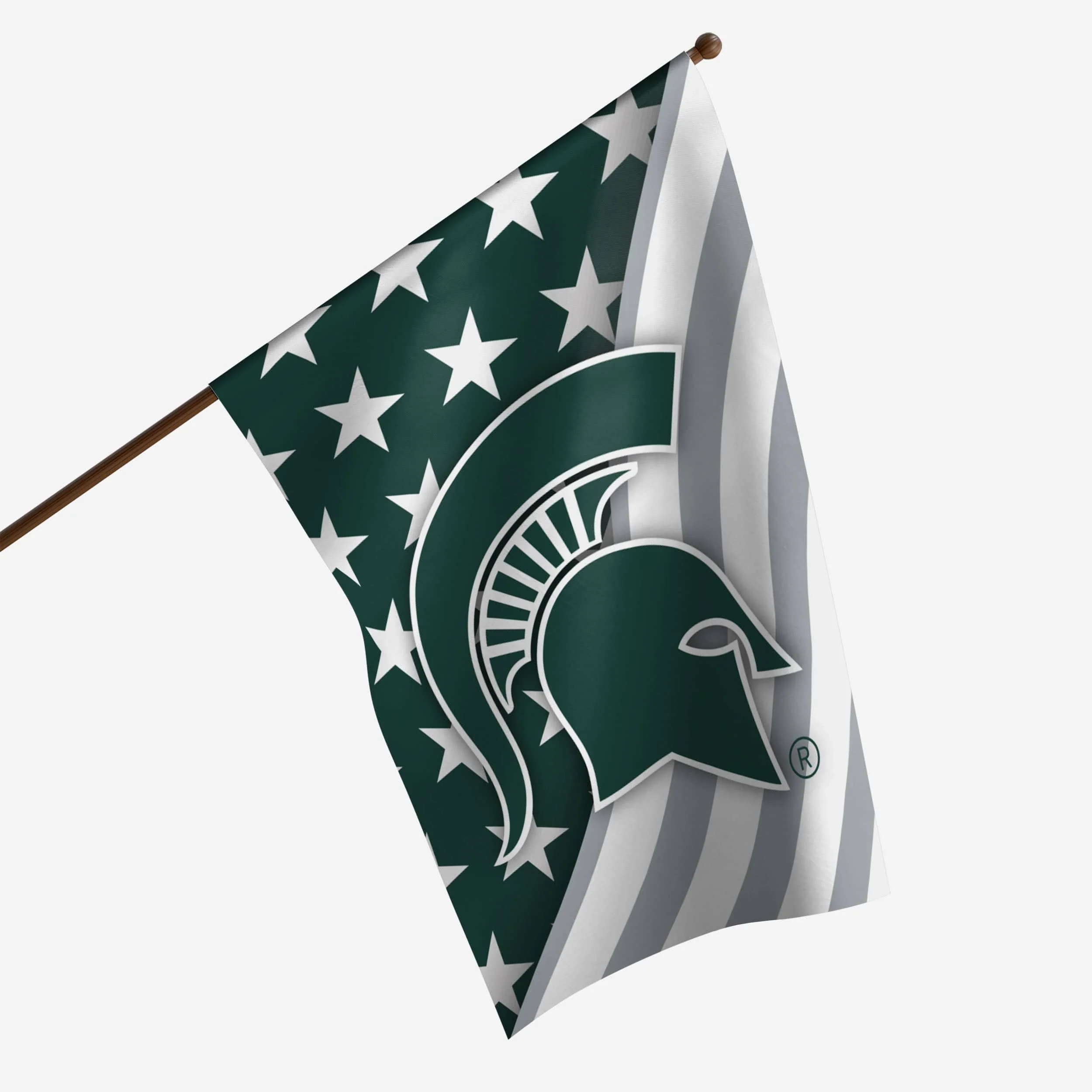 Michigan State Spartans Americana Vertical Flag