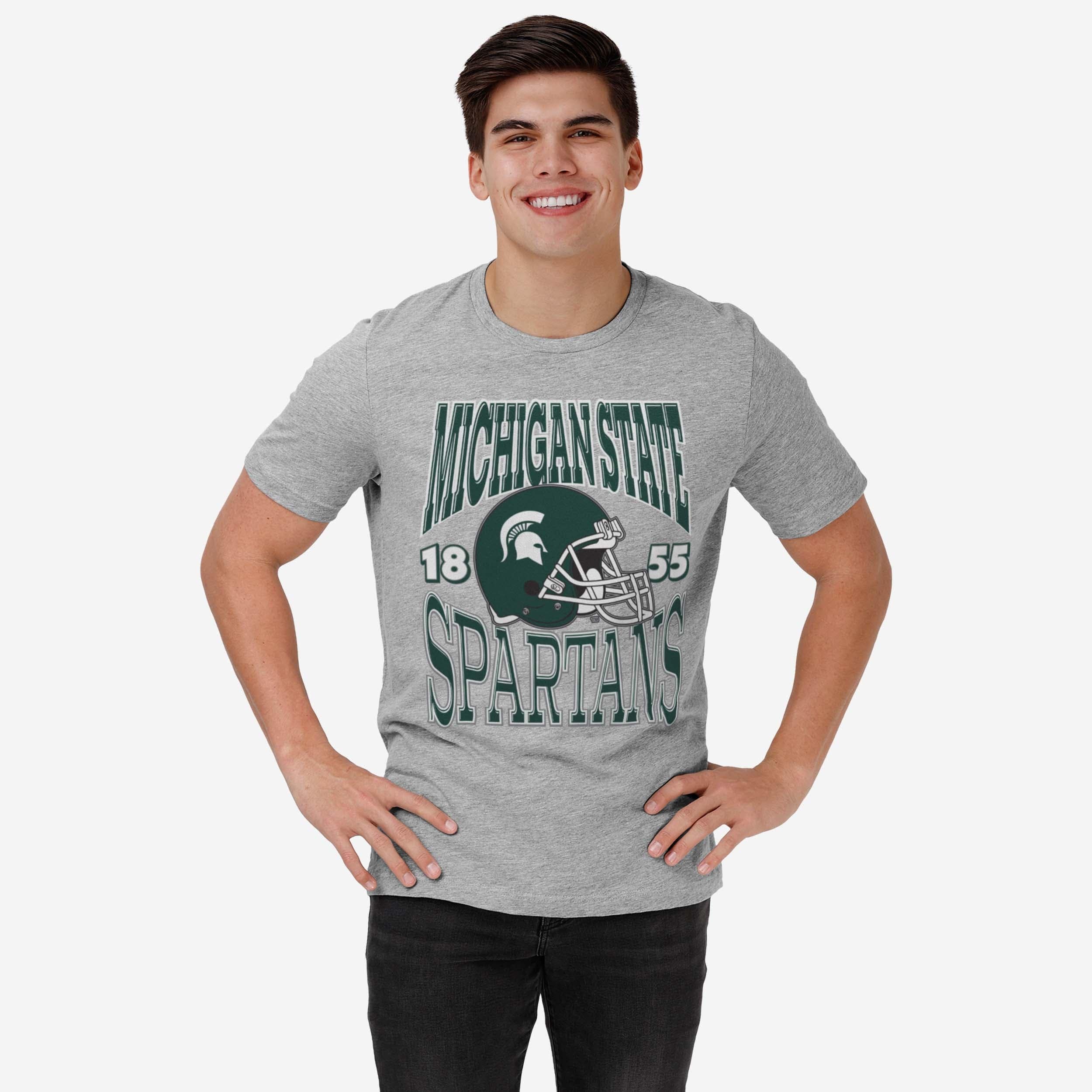 Michigan State Spartans Classic Team Helmet T-Shirt - Image 2