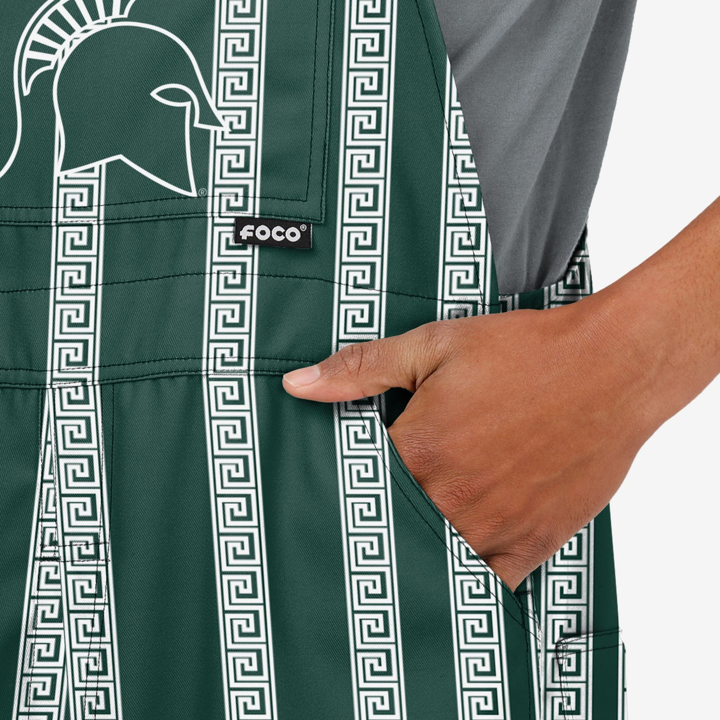 Michigan State Spartans Mens Sideline Spirit Bib Overalls - Image 5