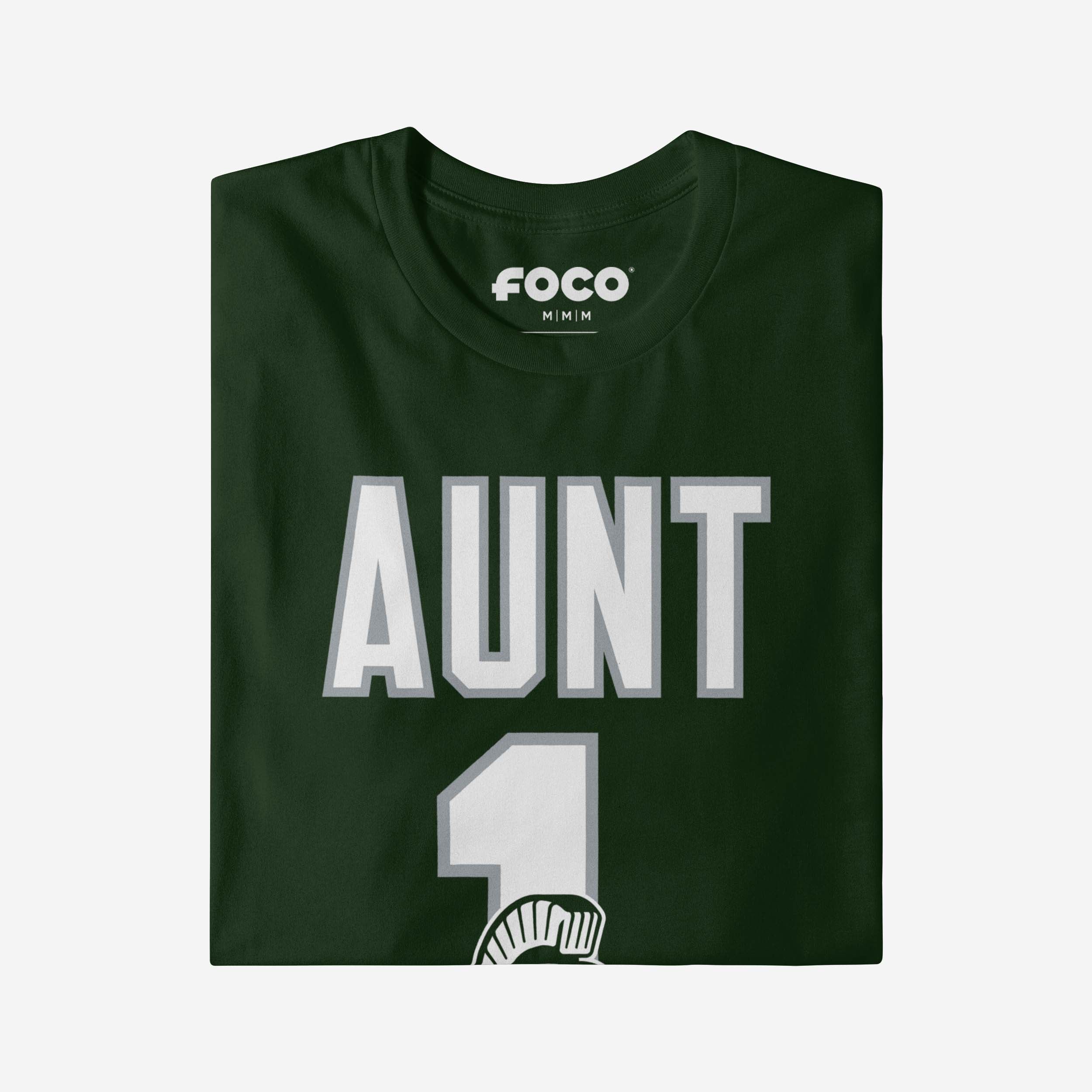 Michigan State Spartans Number 1 Aunt T-Shirt - Image 4