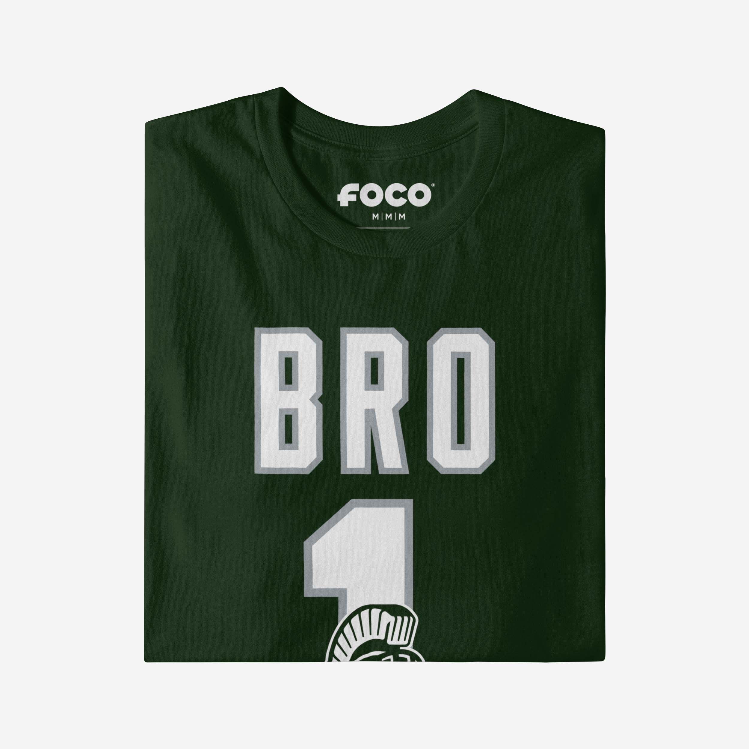 Michigan State Spartans Number 1 Bro T-Shirt - Image 4