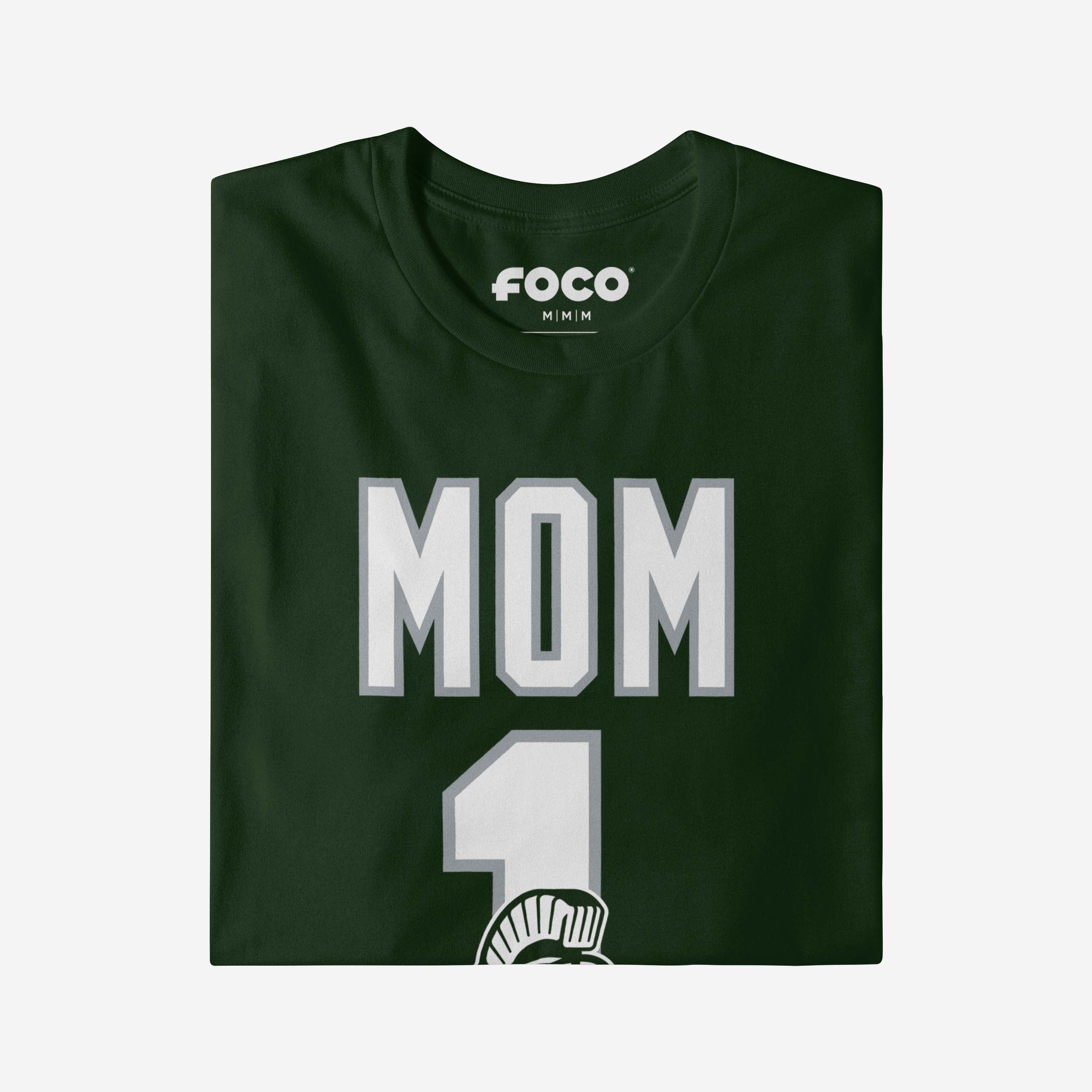 Michigan State Spartans Number 1 Mom T-Shirt - Image 4