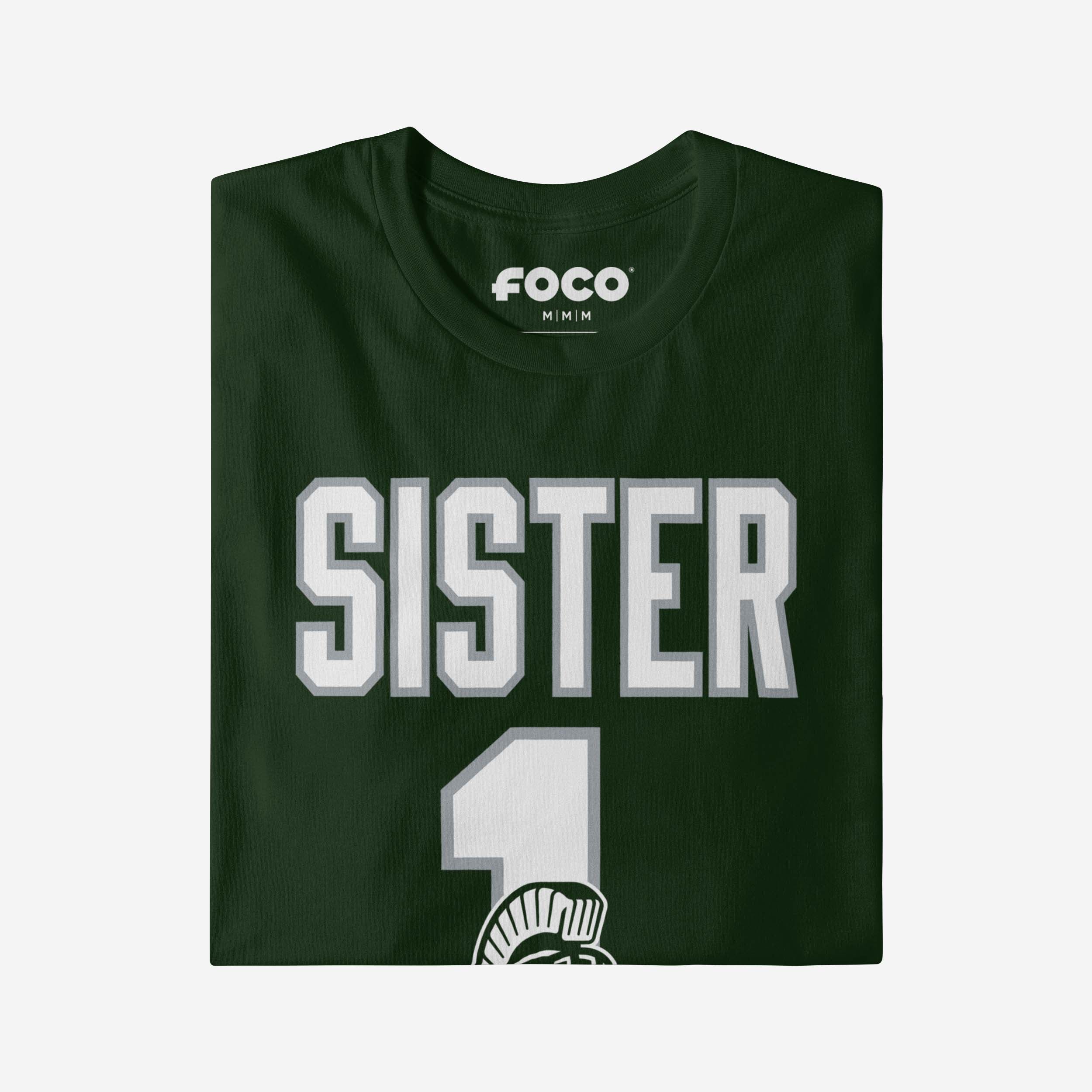 Michigan State Spartans Number 1 Sister T-Shirt - Image 4