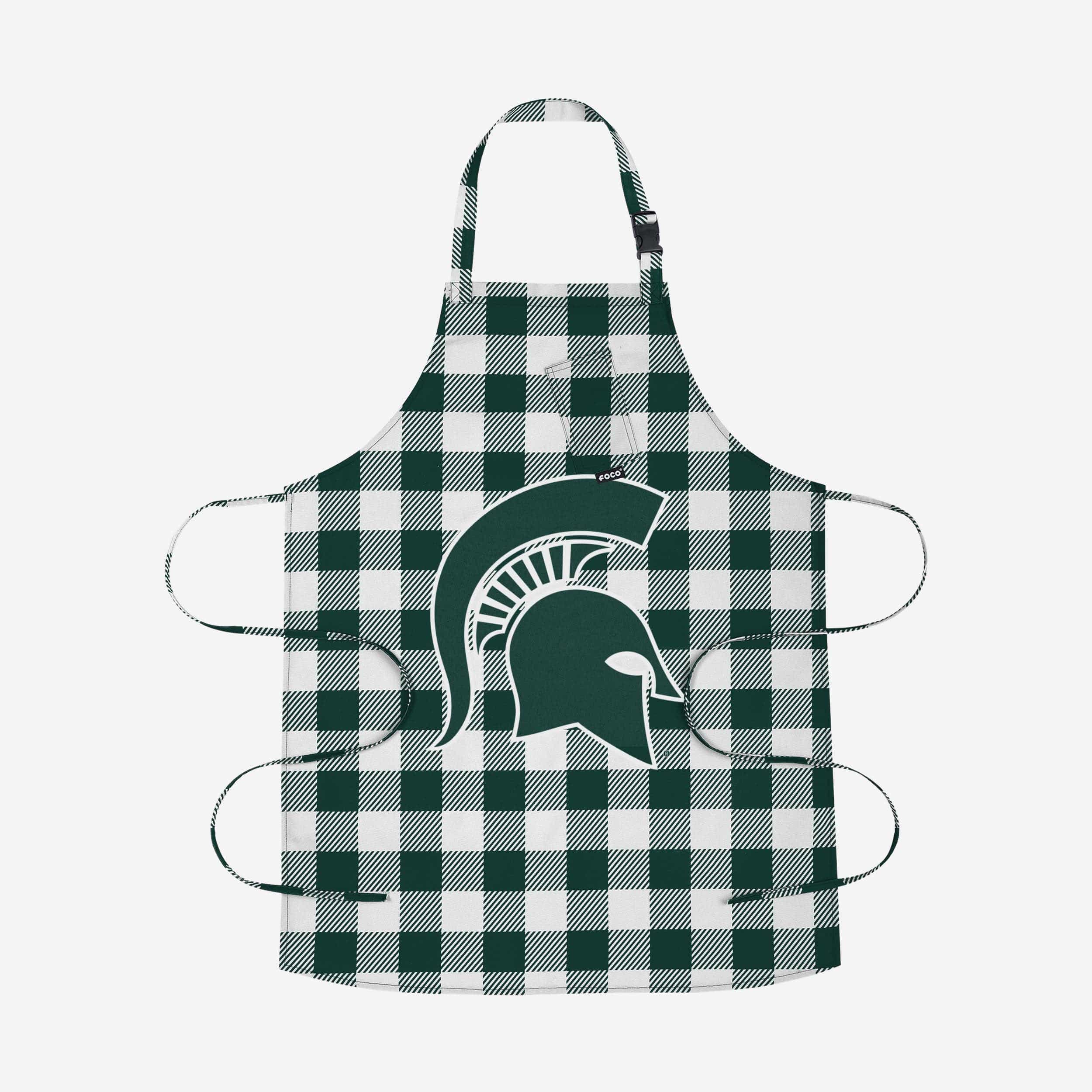 Michigan State Spartans Plaid Apron