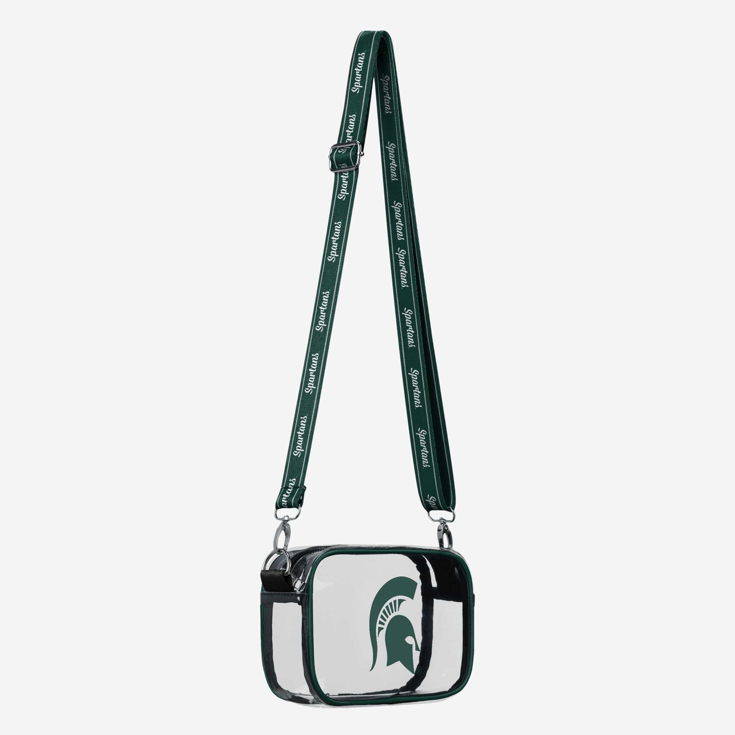 Michigan State Spartans Team Stripe Clear Crossbody Bag - Image 2