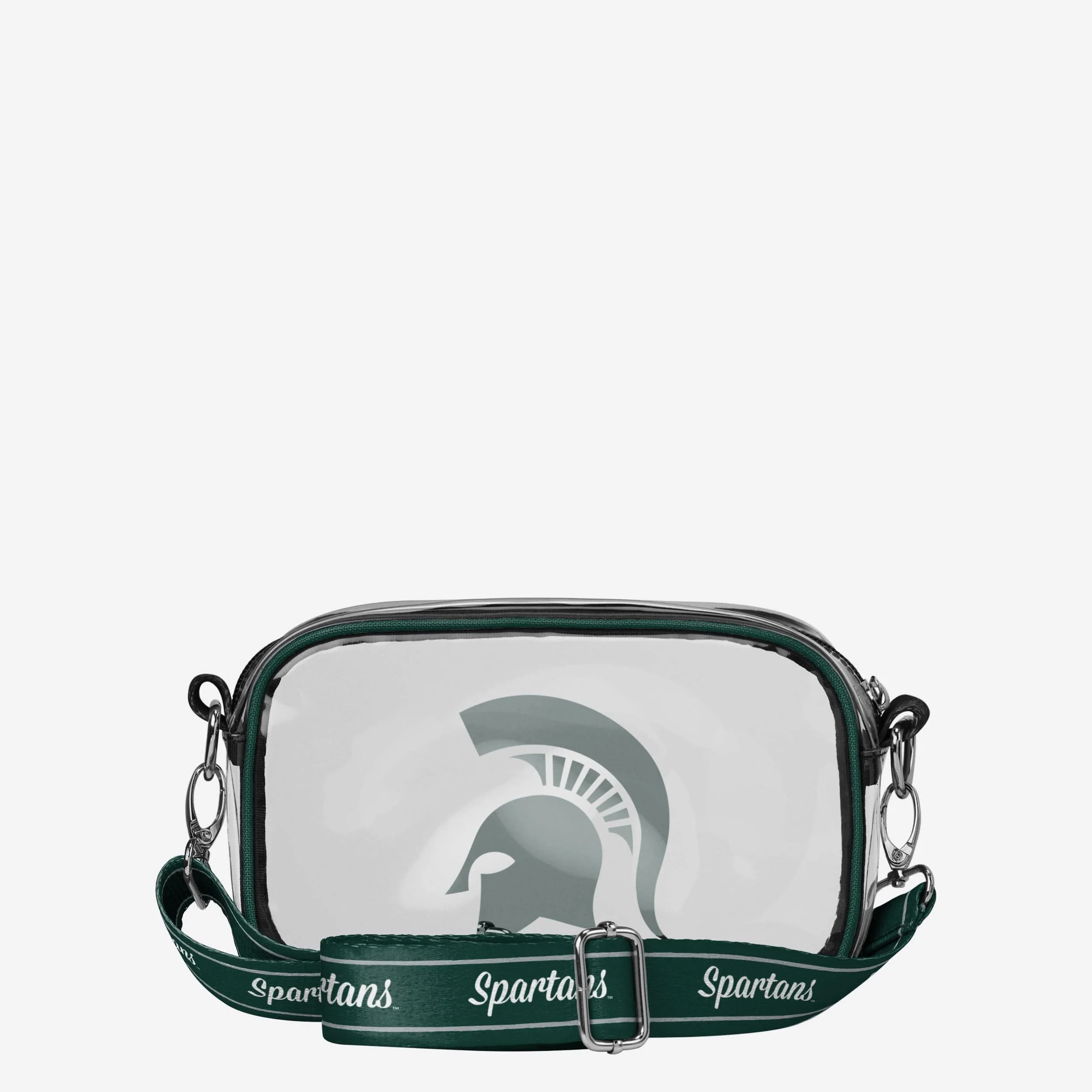 Michigan State Spartans Team Stripe Clear Crossbody Bag - Image 5