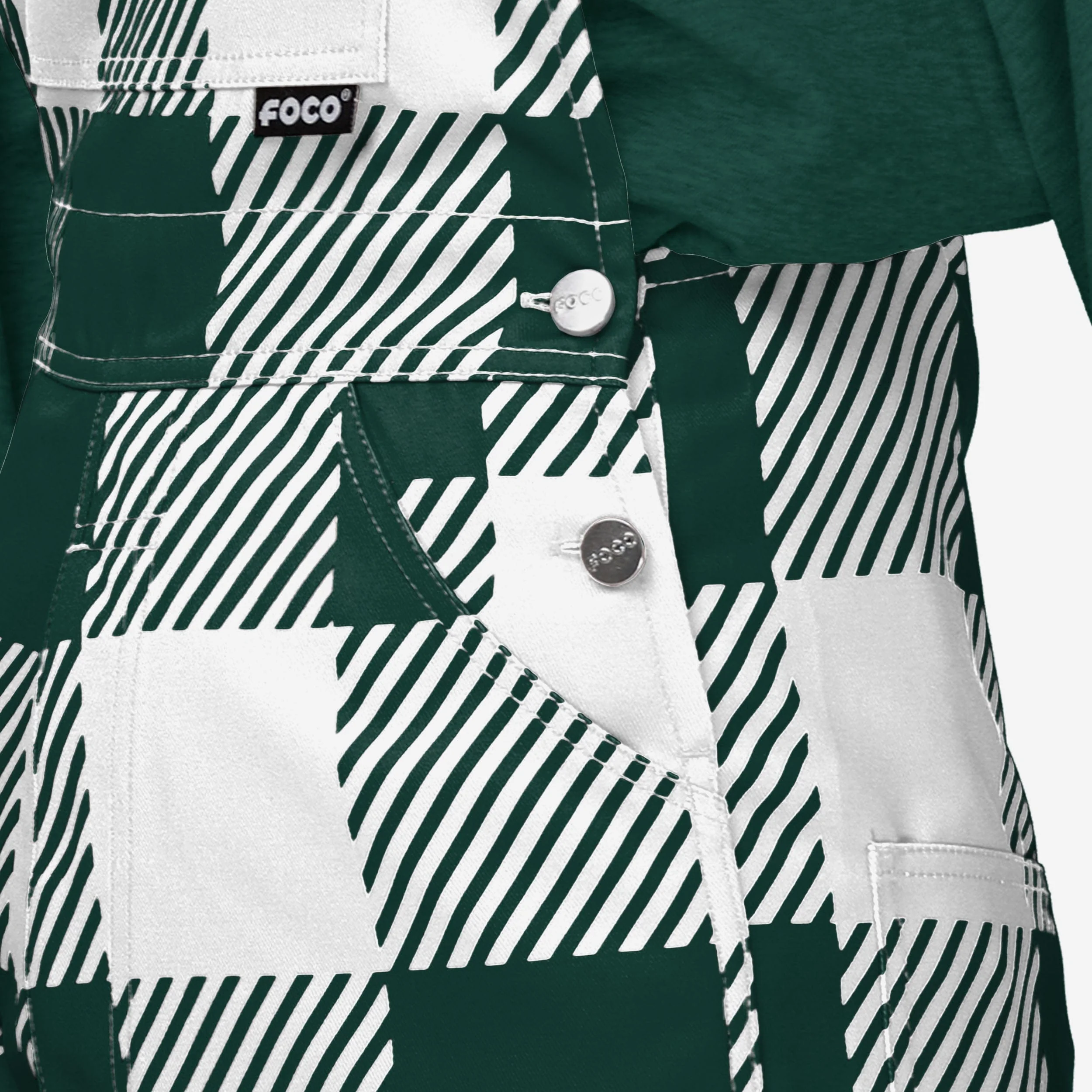 Michigan State Spartans Womens Plaid Bib Overalls - Image 5