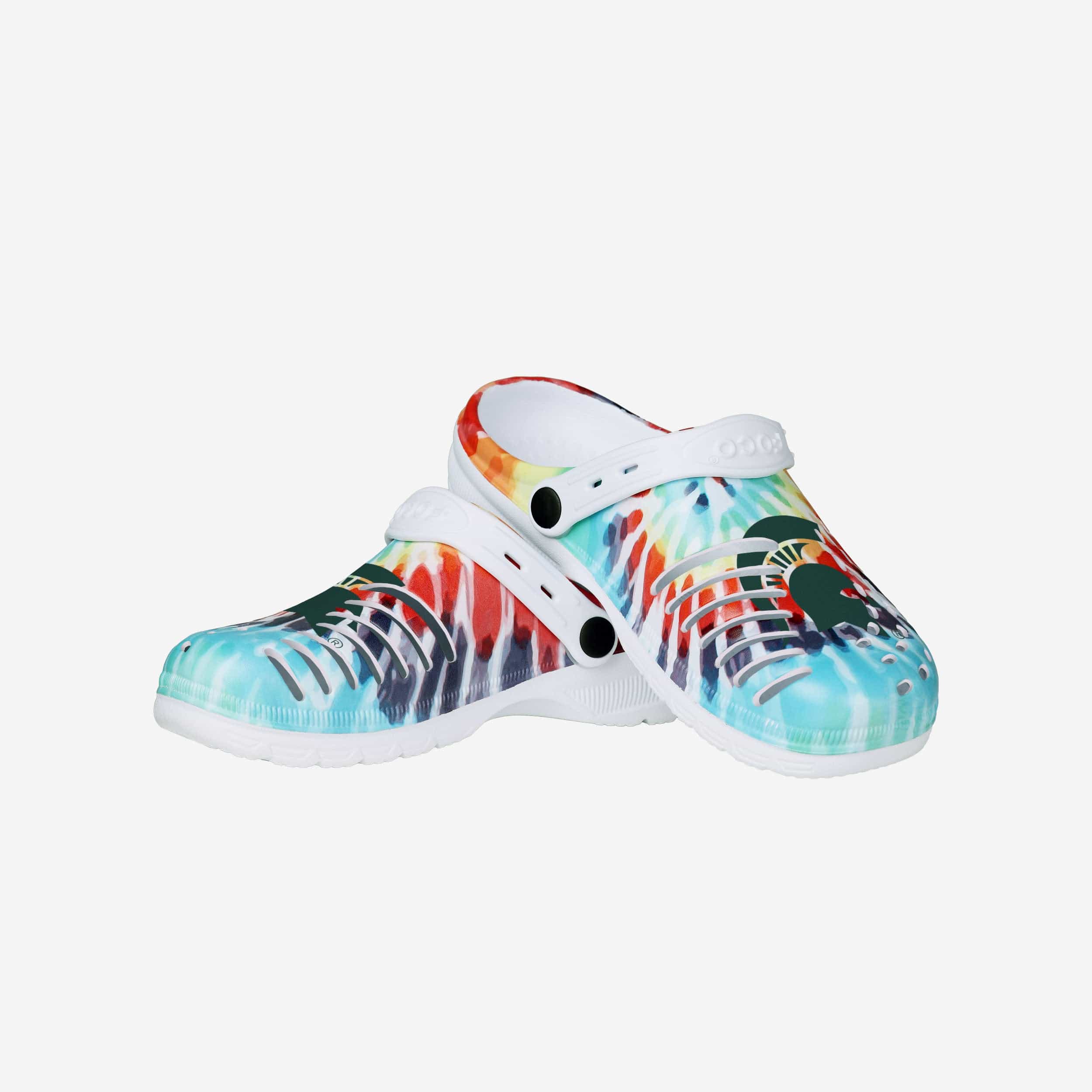 Michigan State Spartans Womens Tie-Dye Clog With Strap - Image 3