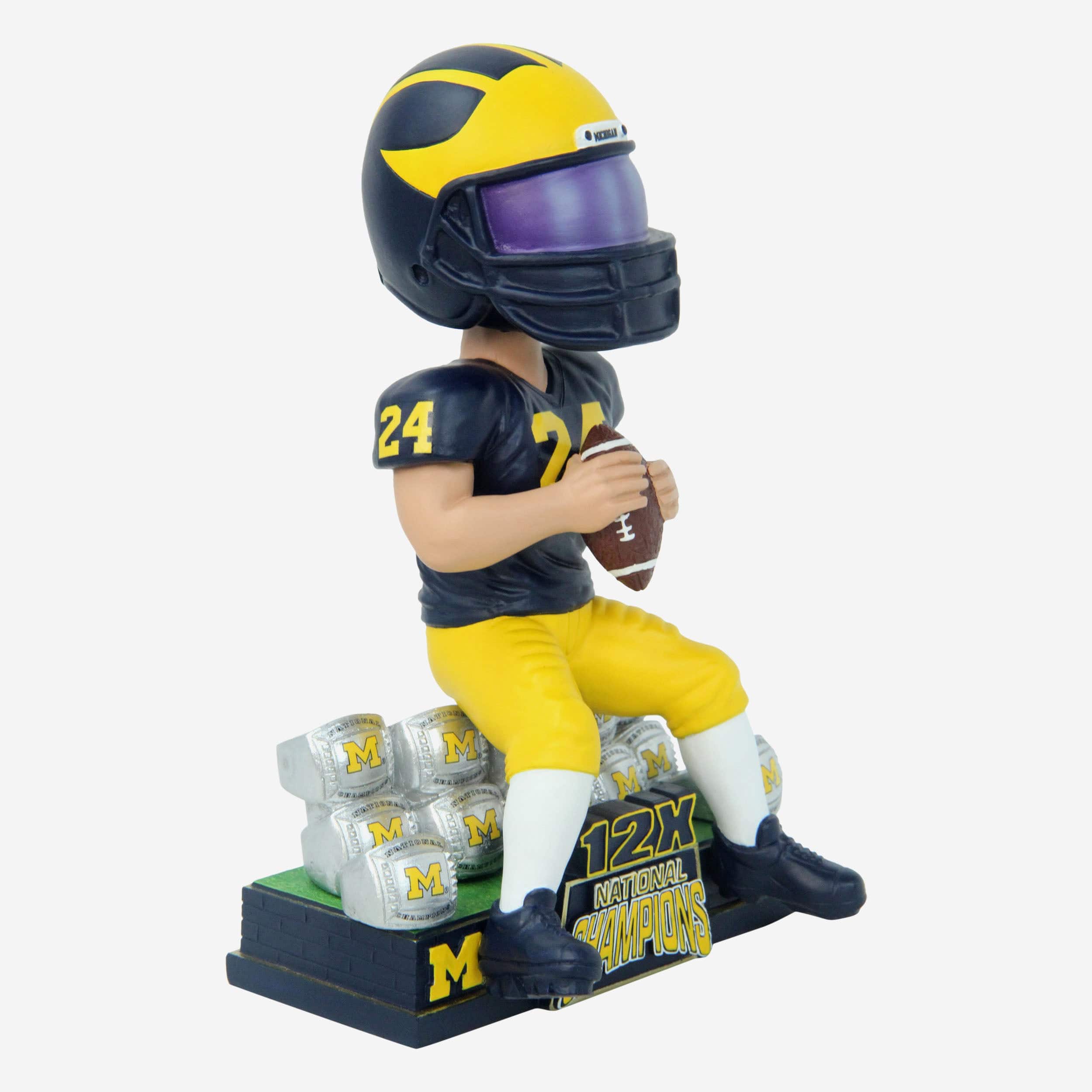 Michigan Wolverines 12X Football National Champions Bobblehead - Image 4