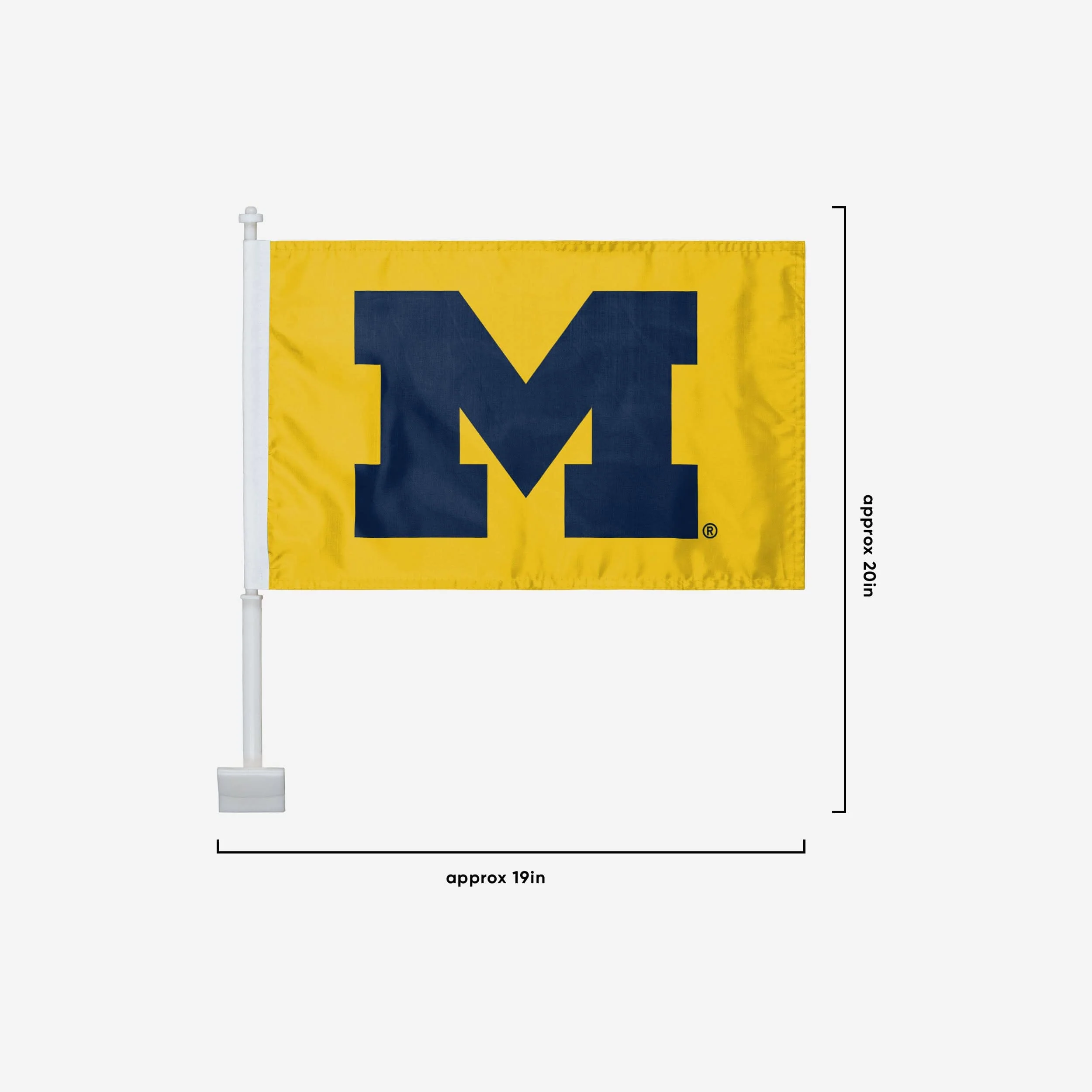 Michigan Wolverines 2 Pack Solid Car Flag - Image 3