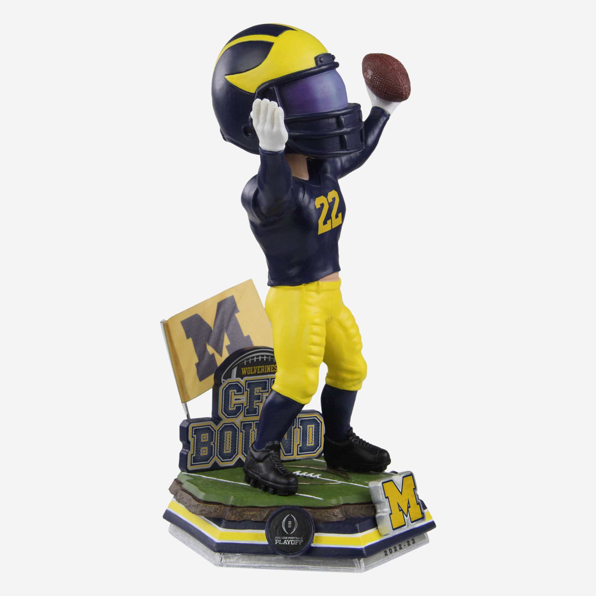 Michigan Wolverines 2022 College Football Playoff Bobblehead - Image 4