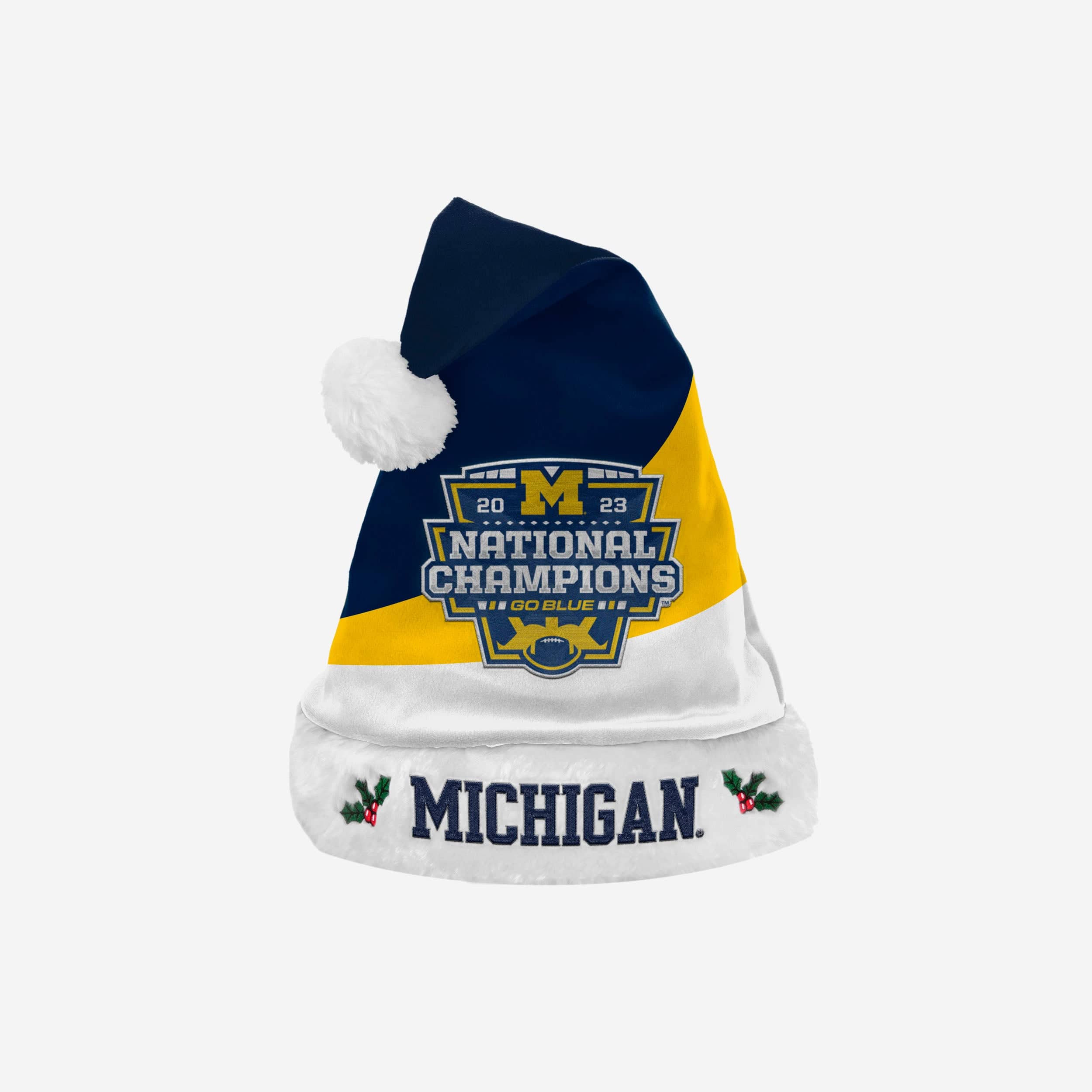 Michigan Wolverines 2023 Football National Champions Basic Santa Hat