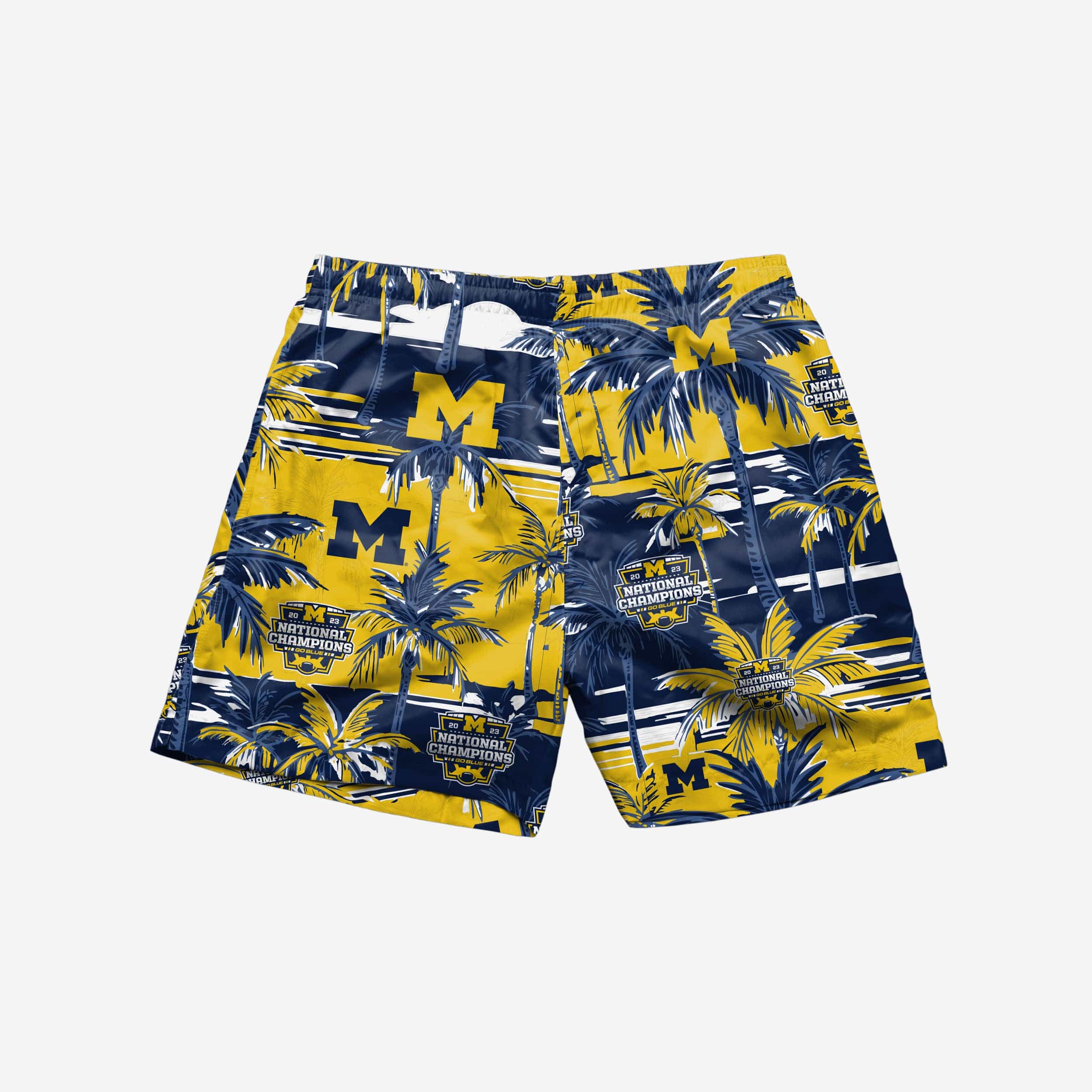 Michigan Wolverines 2023 Football National Champions Floral Swimming Trunks - Image 3