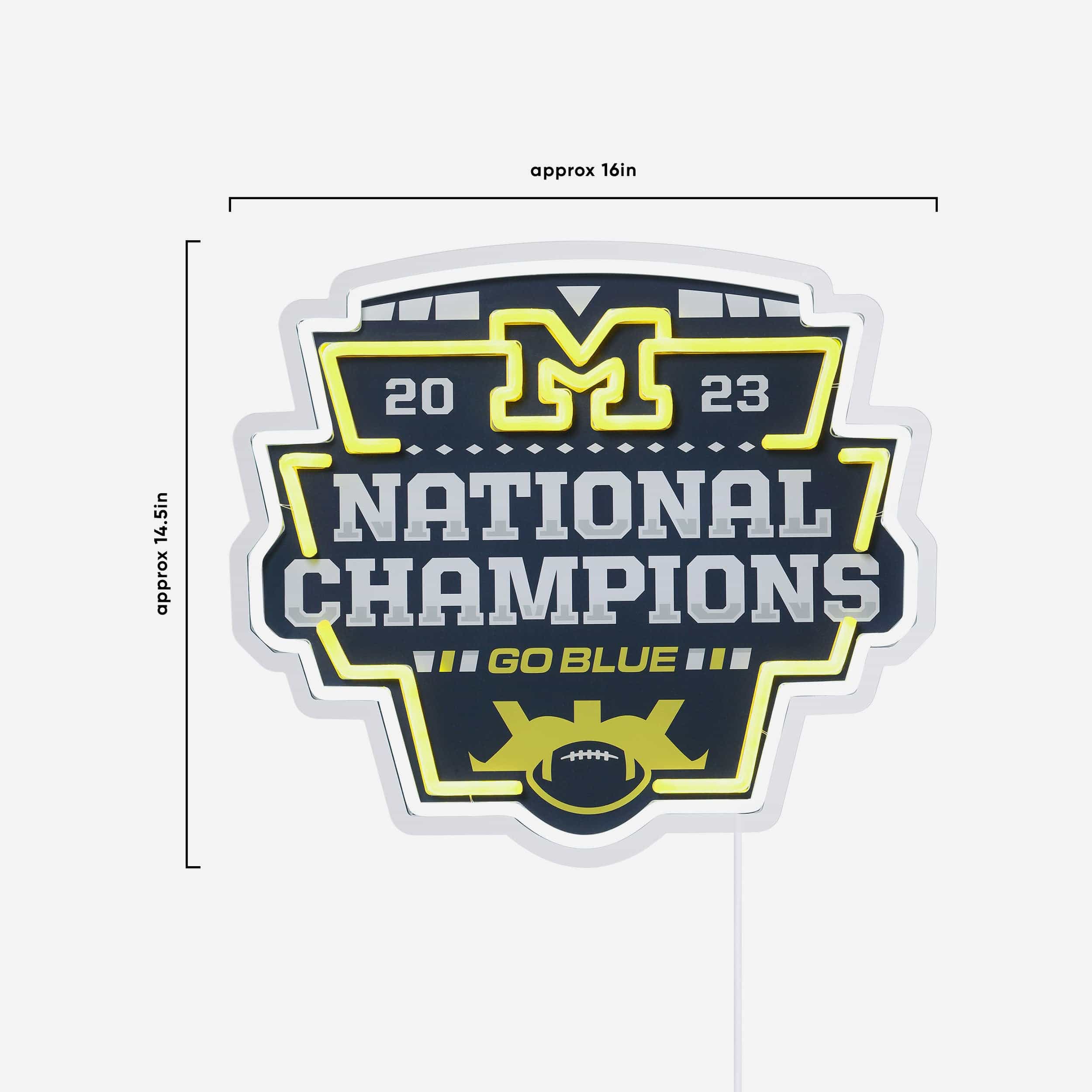 Michigan Wolverines 2023 Football National Champions LED Neon Sign - Image 4