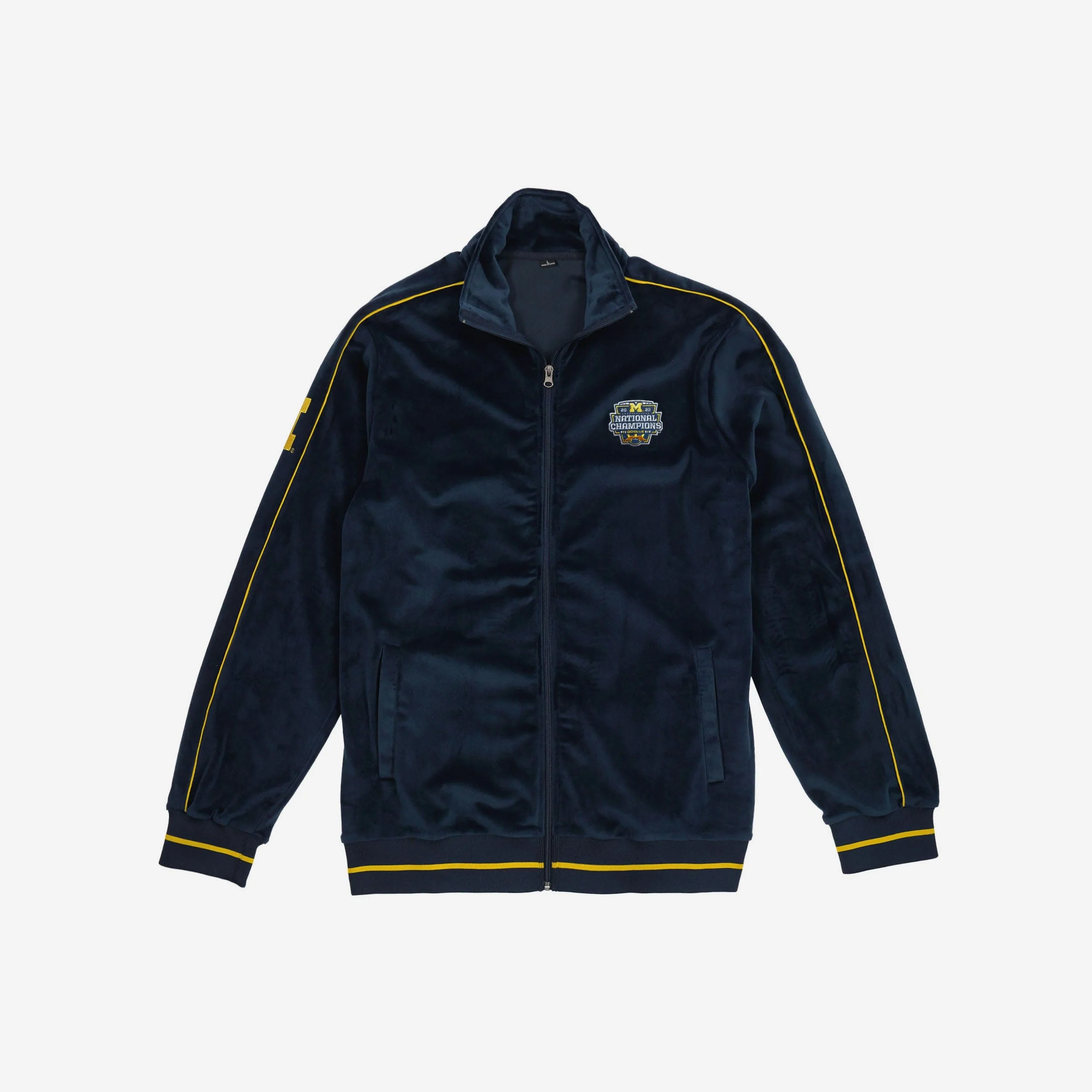 Michigan Wolverines 2023 Football National Champions Velour Zip Up Top - Image 6