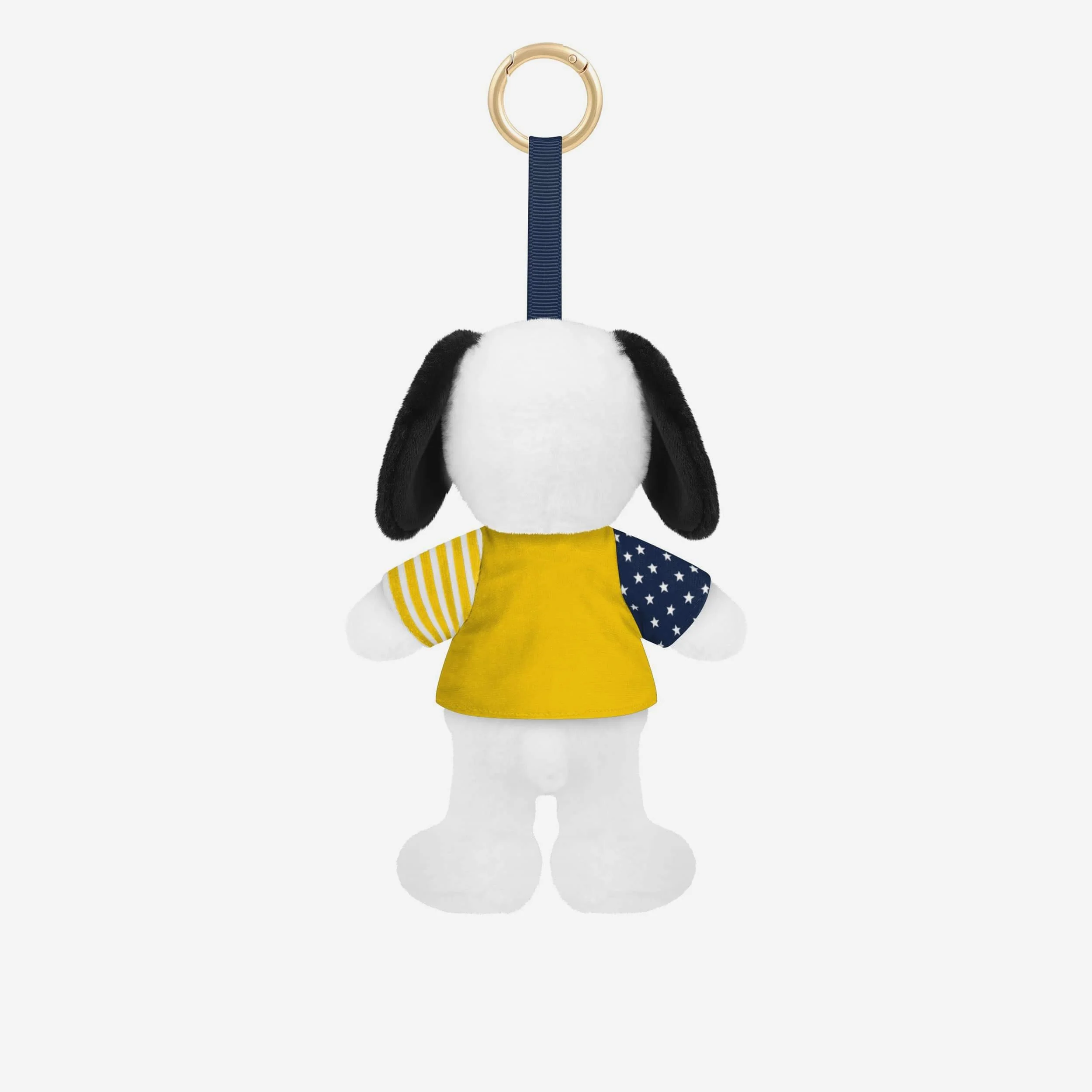 Michigan Wolverines Americana Plush Snoopy Peanuts Bag Charm Keychain - Image 2