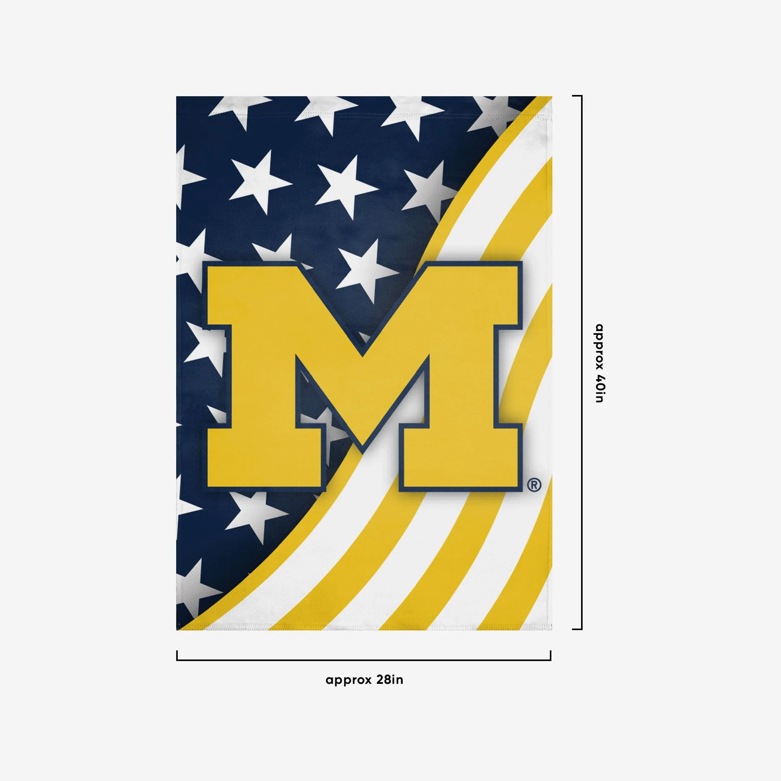 Michigan Wolverines Americana Vertical Flag - Image 3